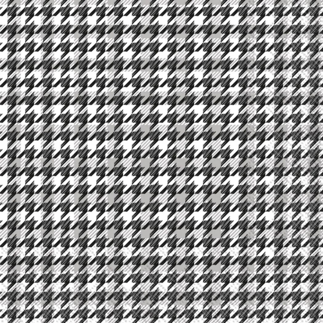 Glen Black/White Paper Lunch Napkin
