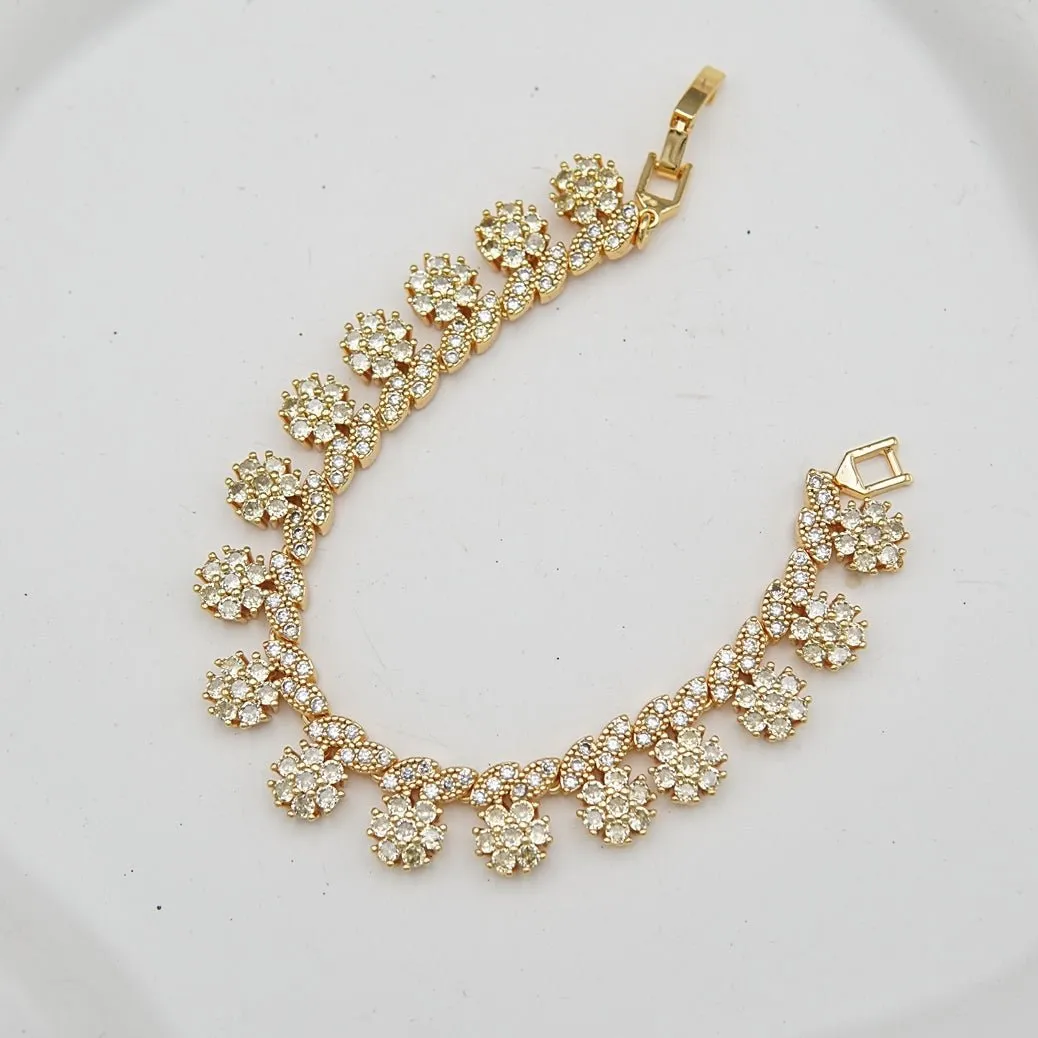 Golden Based Micro Zirconia Bracelet