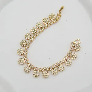 Golden Based Micro Zirconia Bracelet