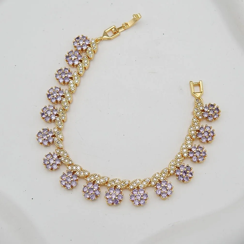 Golden Based Micro Zirconia Bracelet