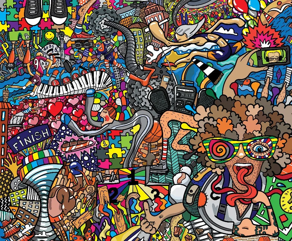 Graffiti Collage Wallpaper Mural