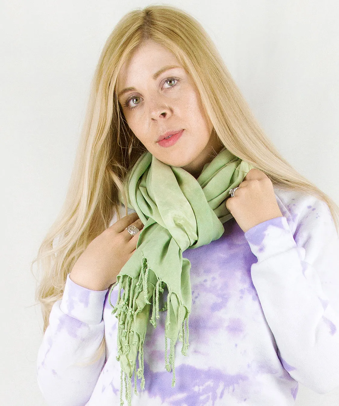 Green Earth Tie Dye Scarf