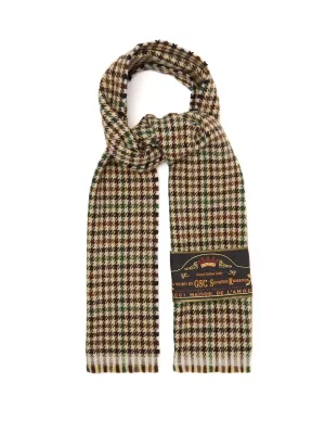 Gucci Houndstooth Kitten Robe Scarf in Brown