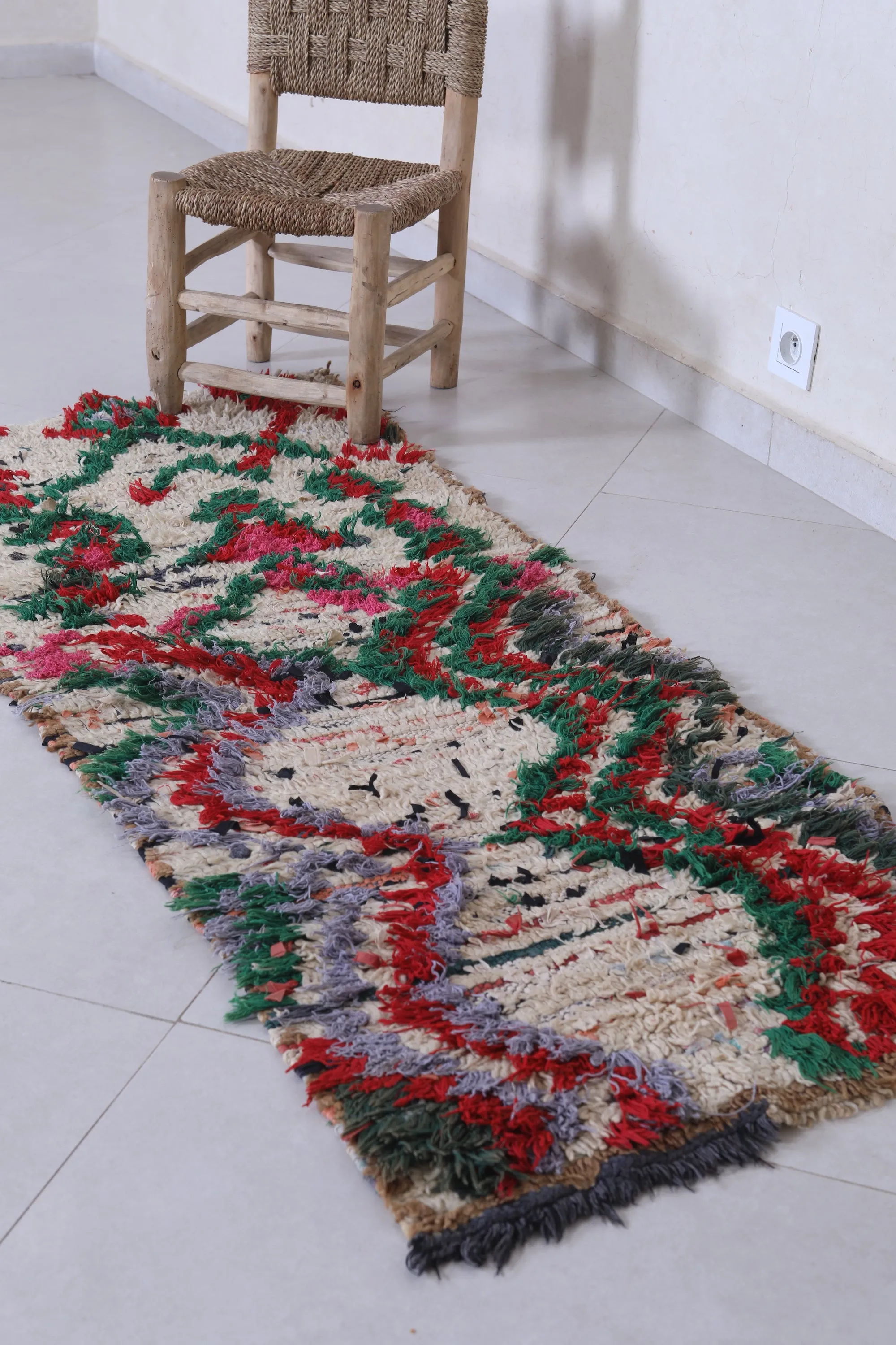 Handwoven Moroccan Rug with Vibrant Abstract Design – 2 x 5.3 ft
