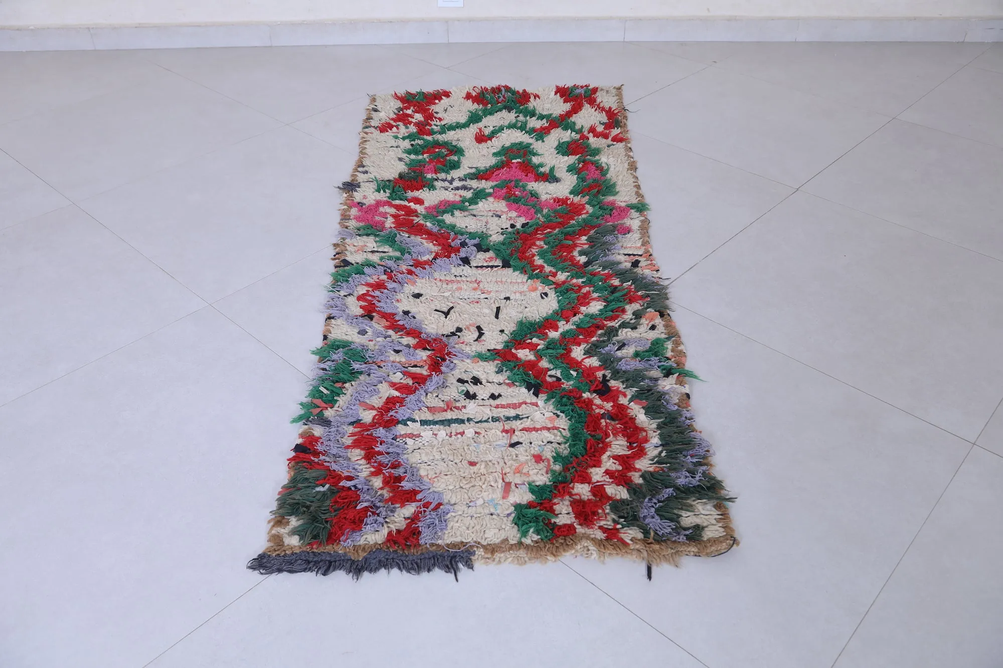 Handwoven Moroccan Rug with Vibrant Abstract Design – 2 x 5.3 ft