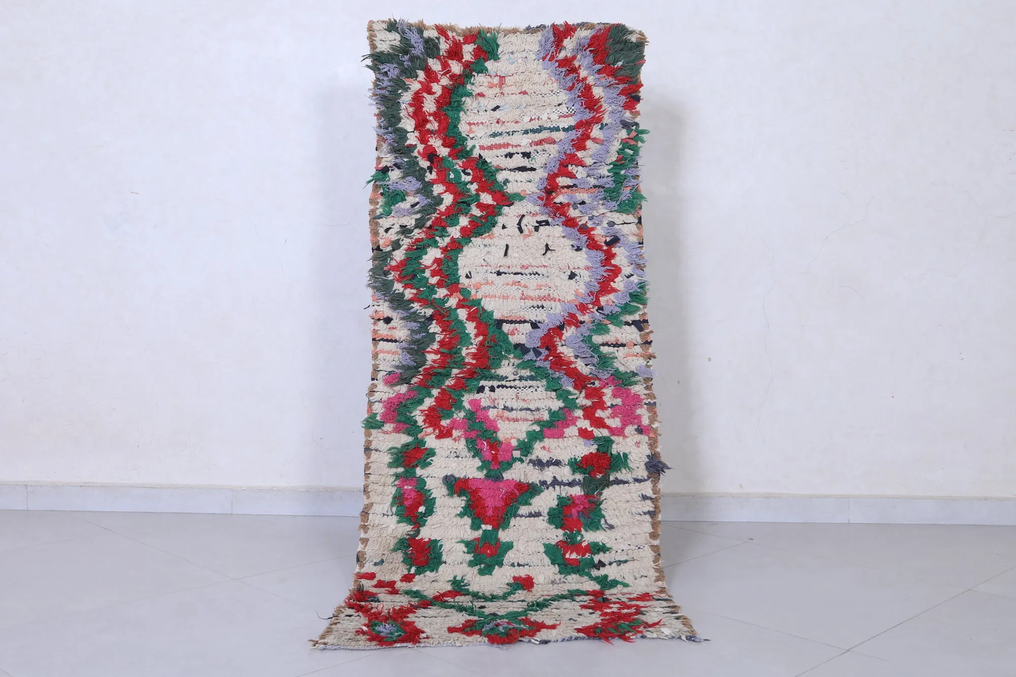Handwoven Moroccan Rug with Vibrant Abstract Design – 2 x 5.3 ft