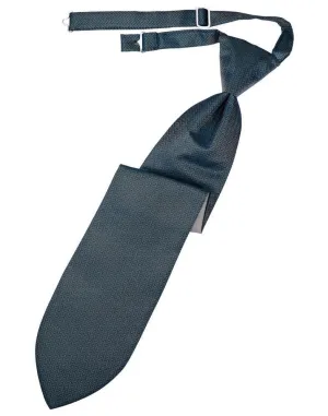 Haze Blue Herringbone Kids Necktie