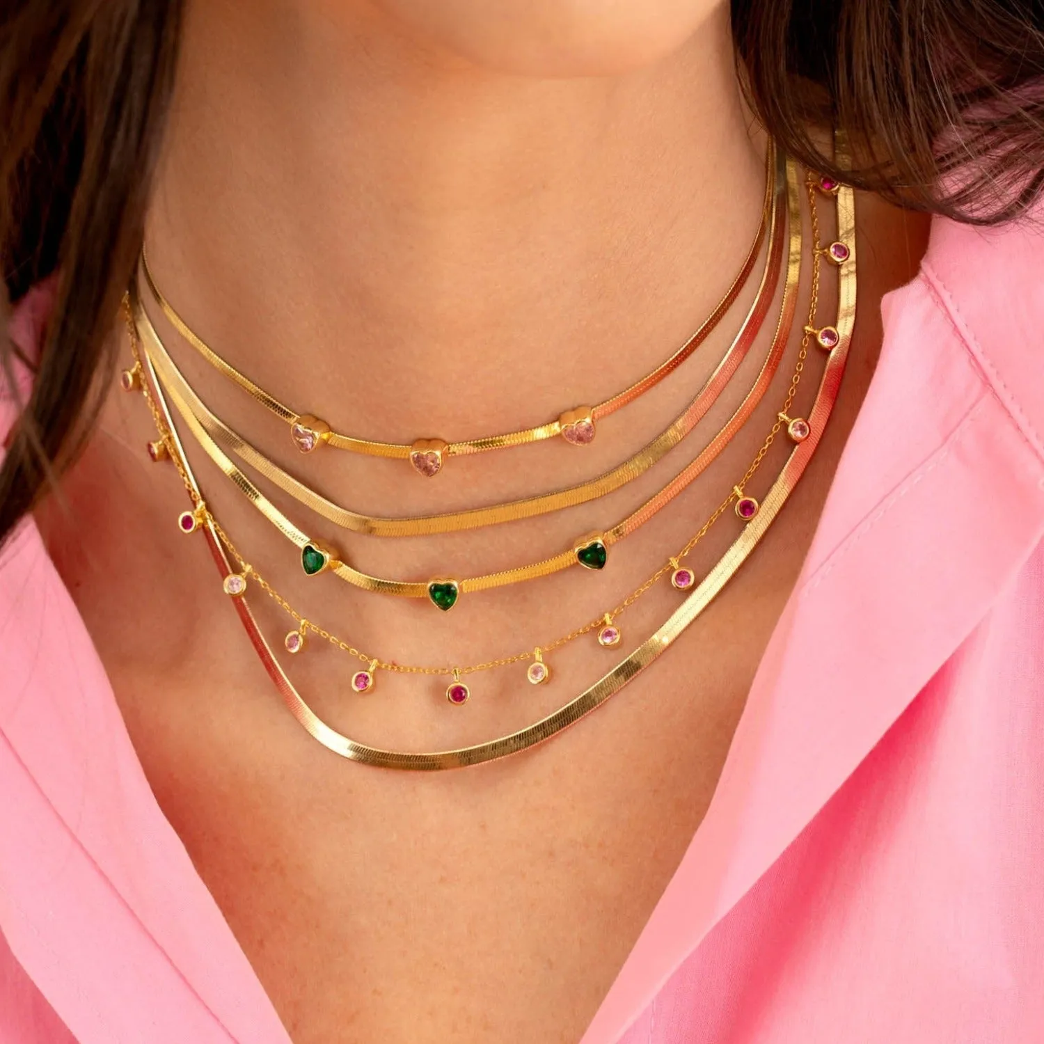 Heart x Herringbone Necklace