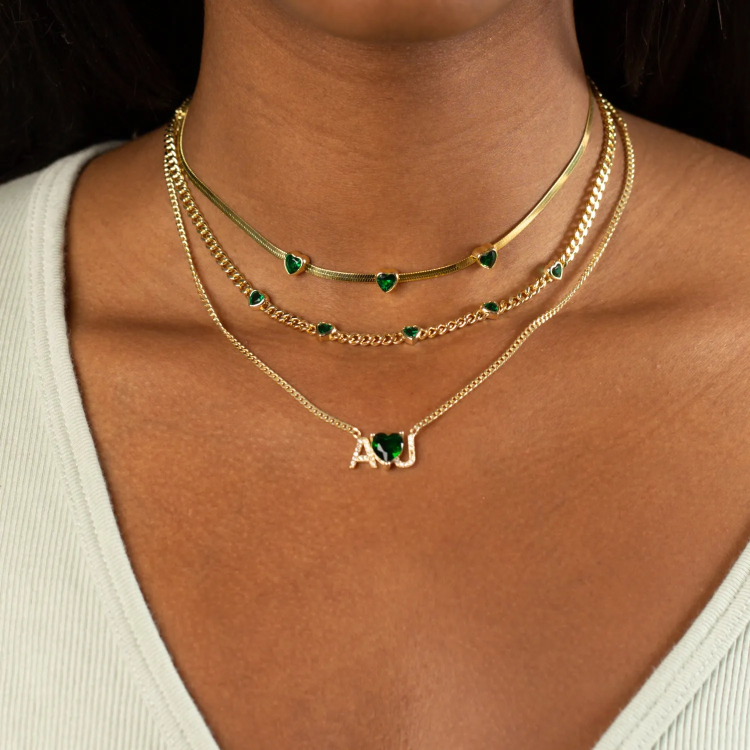Heart x Herringbone Necklace