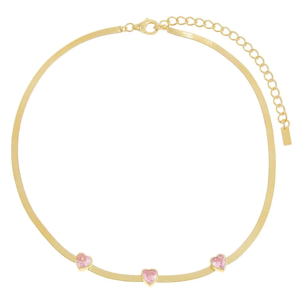 Heart x Herringbone Necklace