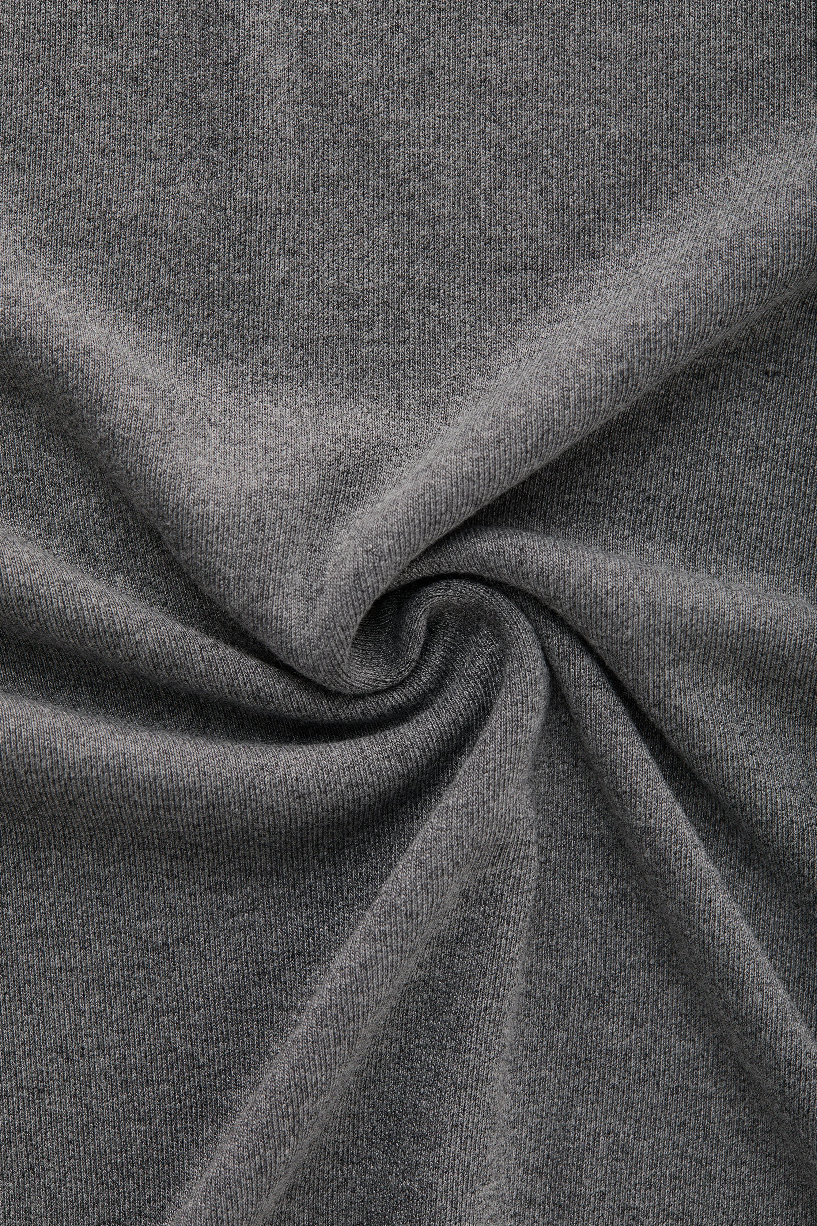 Heavyweight Bamboo Sorona Interlock Long Sleeve Crew Grey