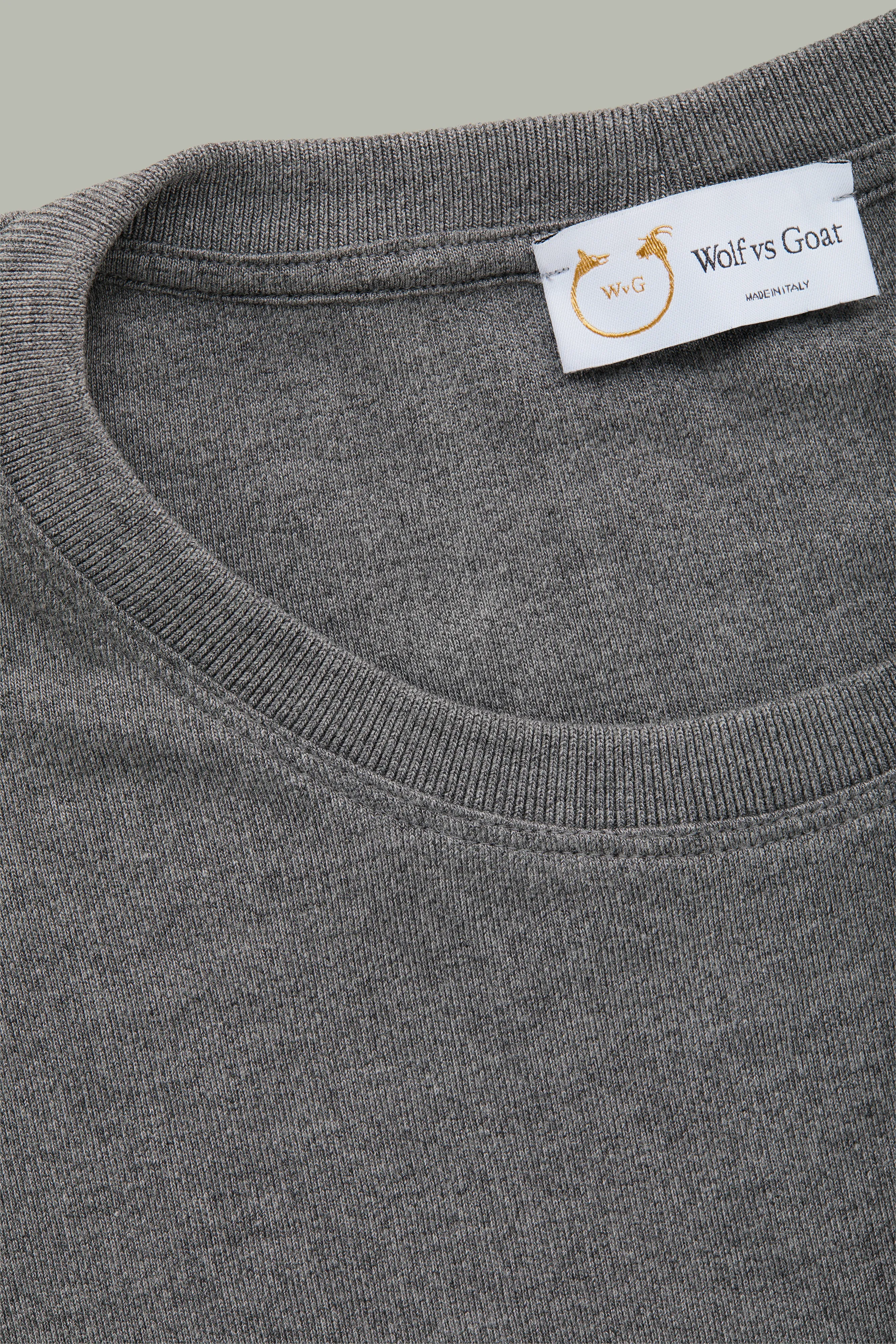 Heavyweight Bamboo Sorona Interlock Long Sleeve Crew Grey