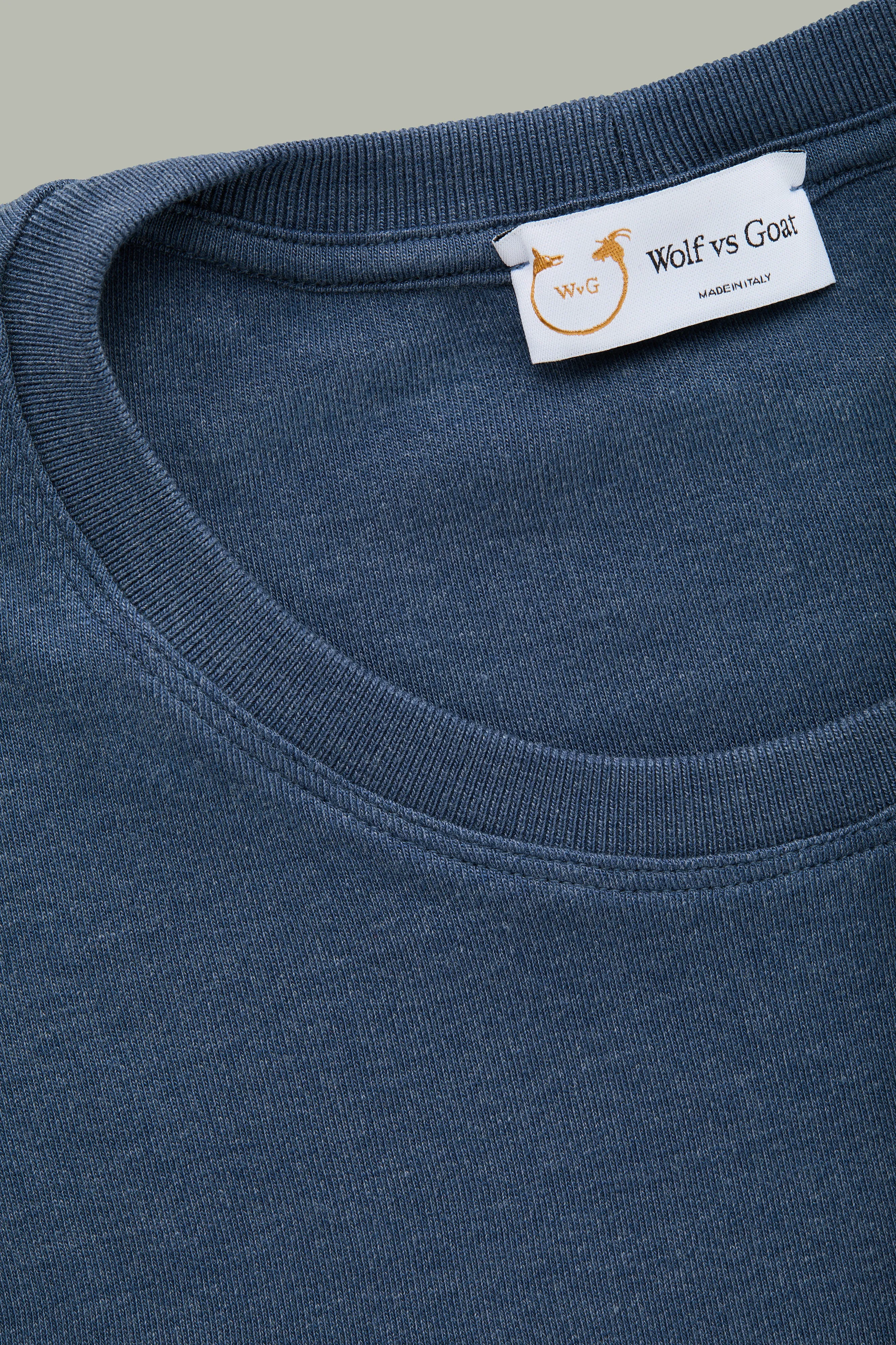 Heavyweight Bamboo Sorona Interlock Long Sleeve Crew Navy