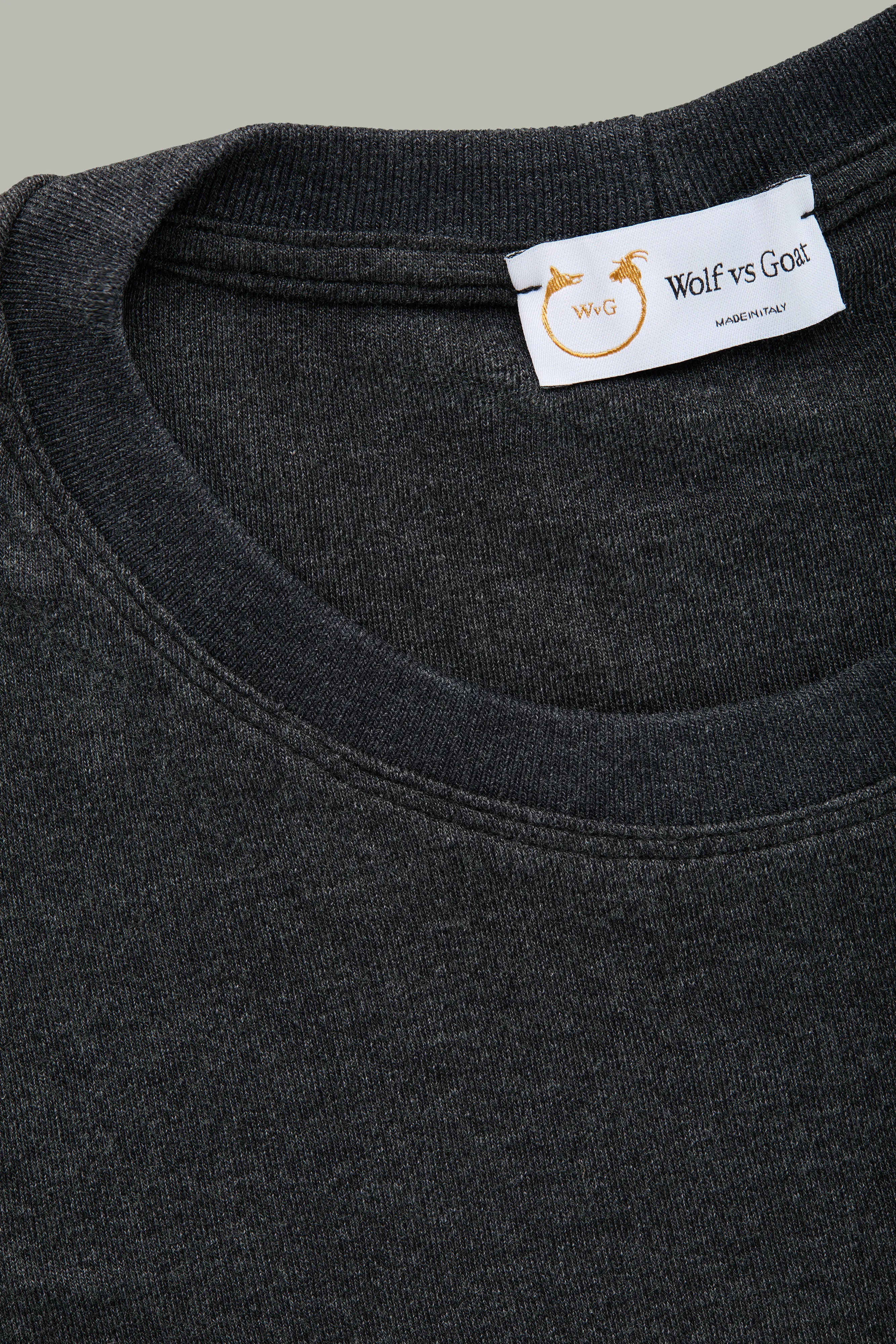 Heavyweight Bamboo Sorona Interlock Short Sleeve Crew Black
