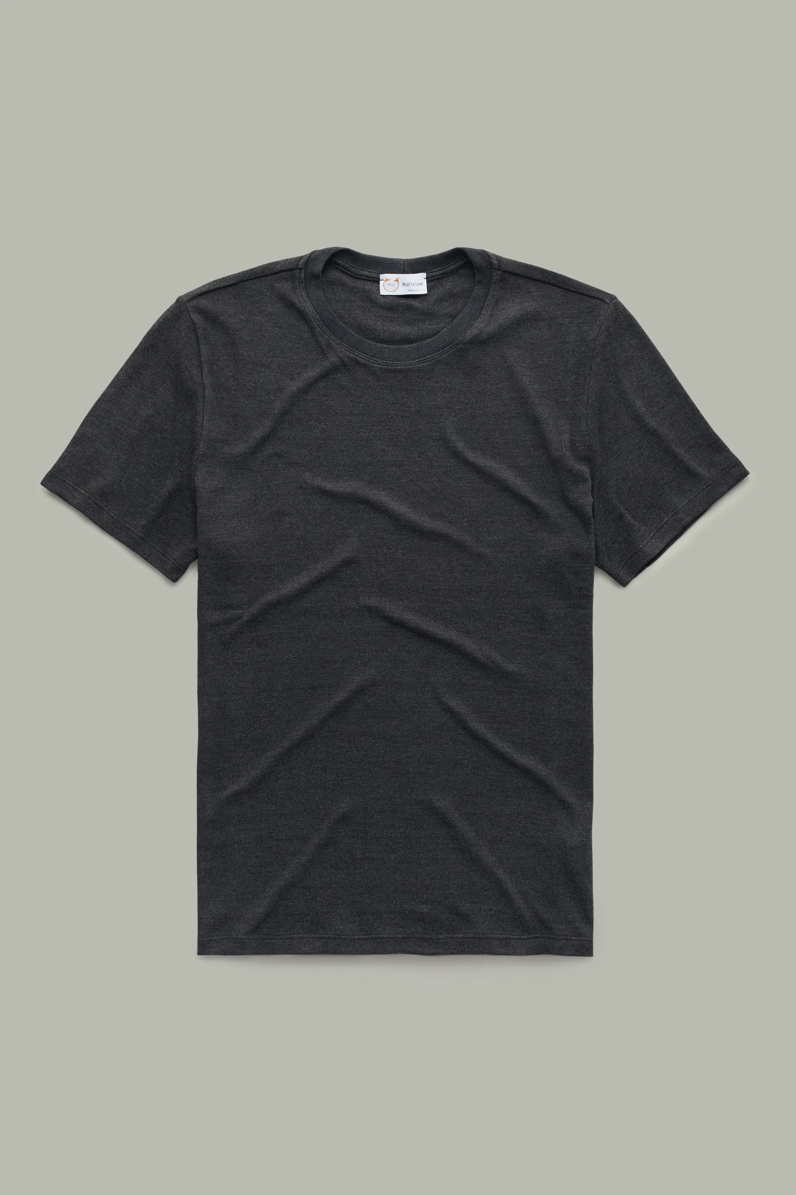 Heavyweight Bamboo Sorona Interlock Short Sleeve Crew Black