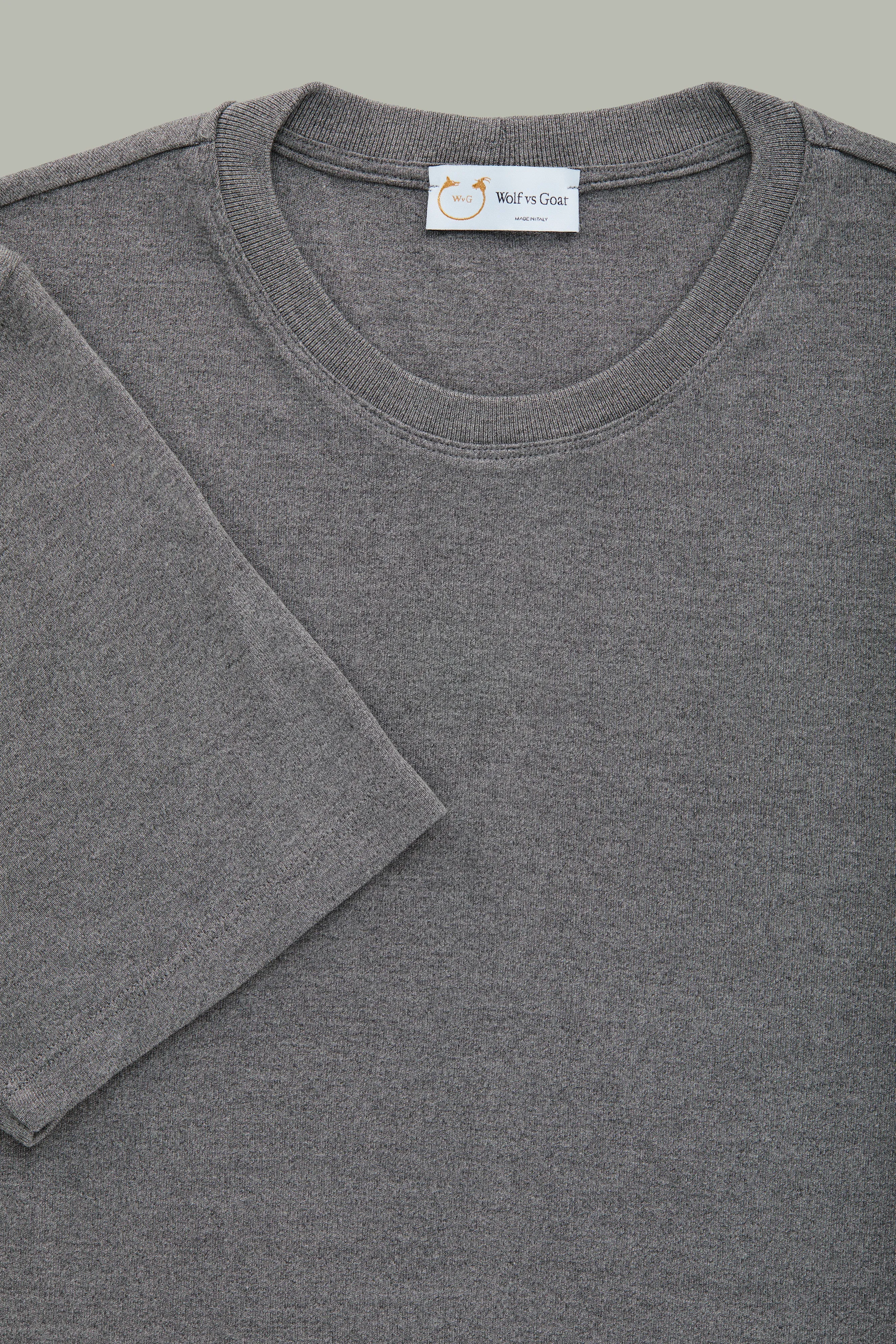 Heavyweight Bamboo Sorona Interlock Short Sleeve Crew Grey