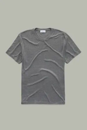 Heavyweight Bamboo Sorona Interlock Short Sleeve Crew Grey
