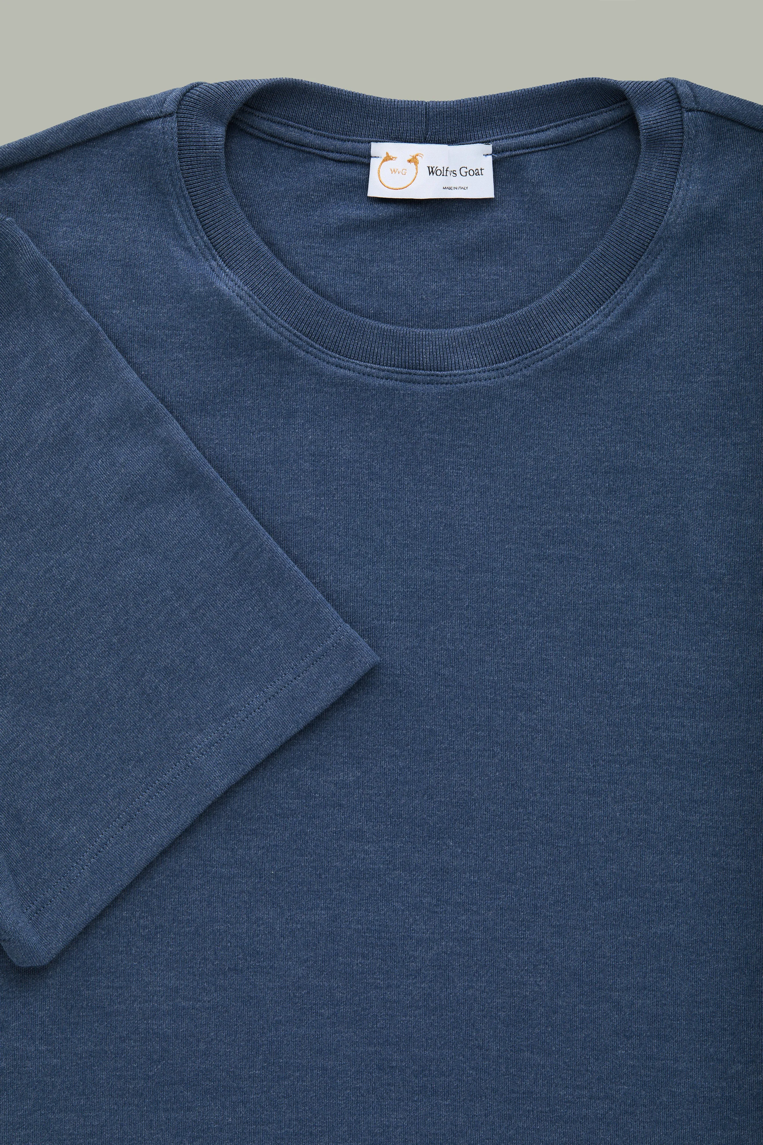 Heavyweight Bamboo Sorona Interlock Short Sleeve Crew Navy