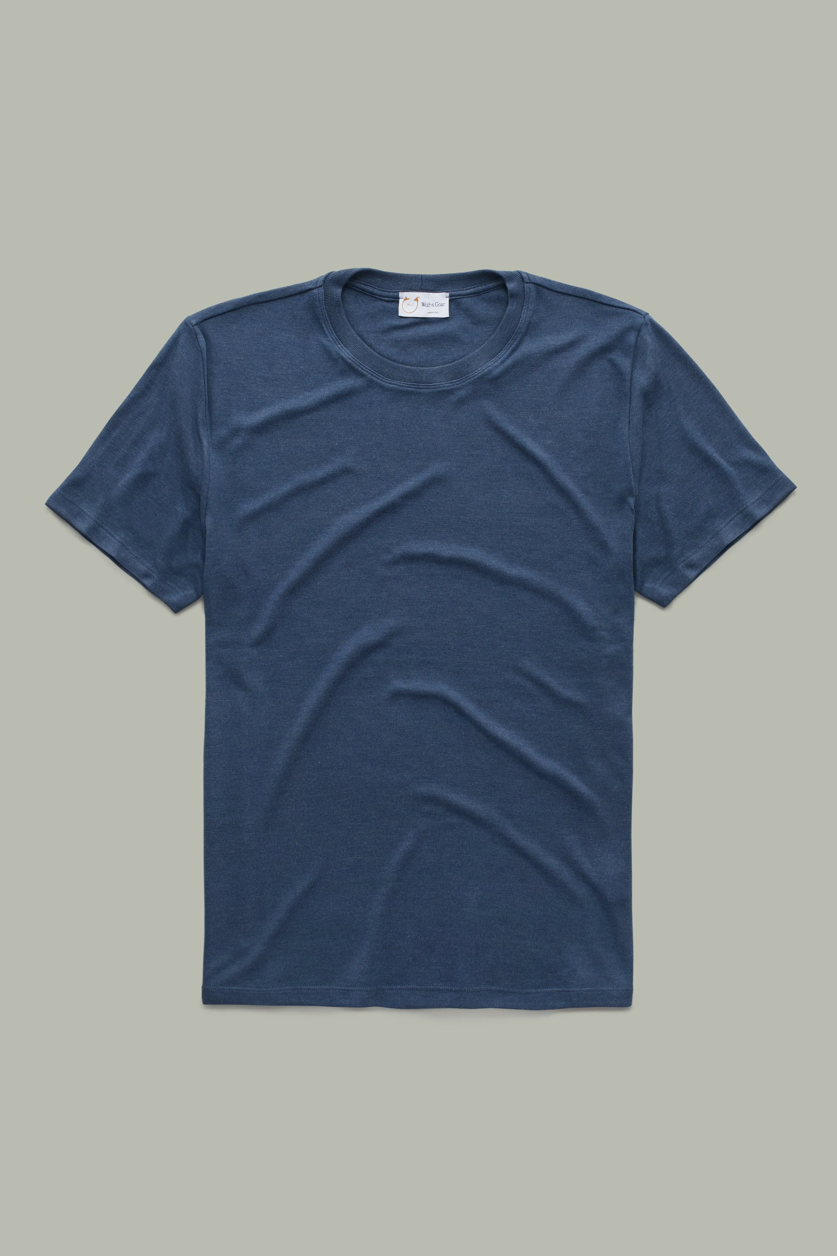 Heavyweight Bamboo Sorona Interlock Short Sleeve Crew Navy
