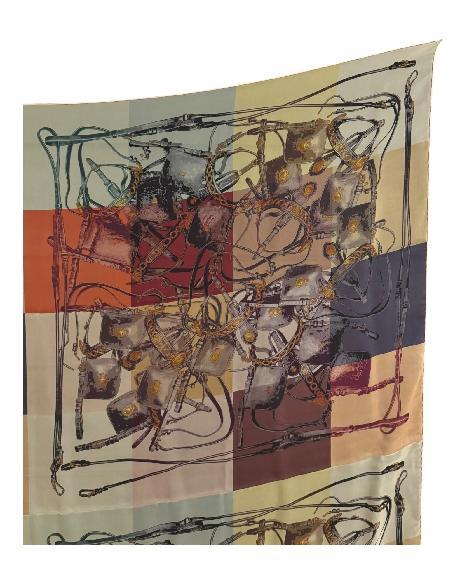 Hermès Brides Rebelles XL 140 silk scarf shawl