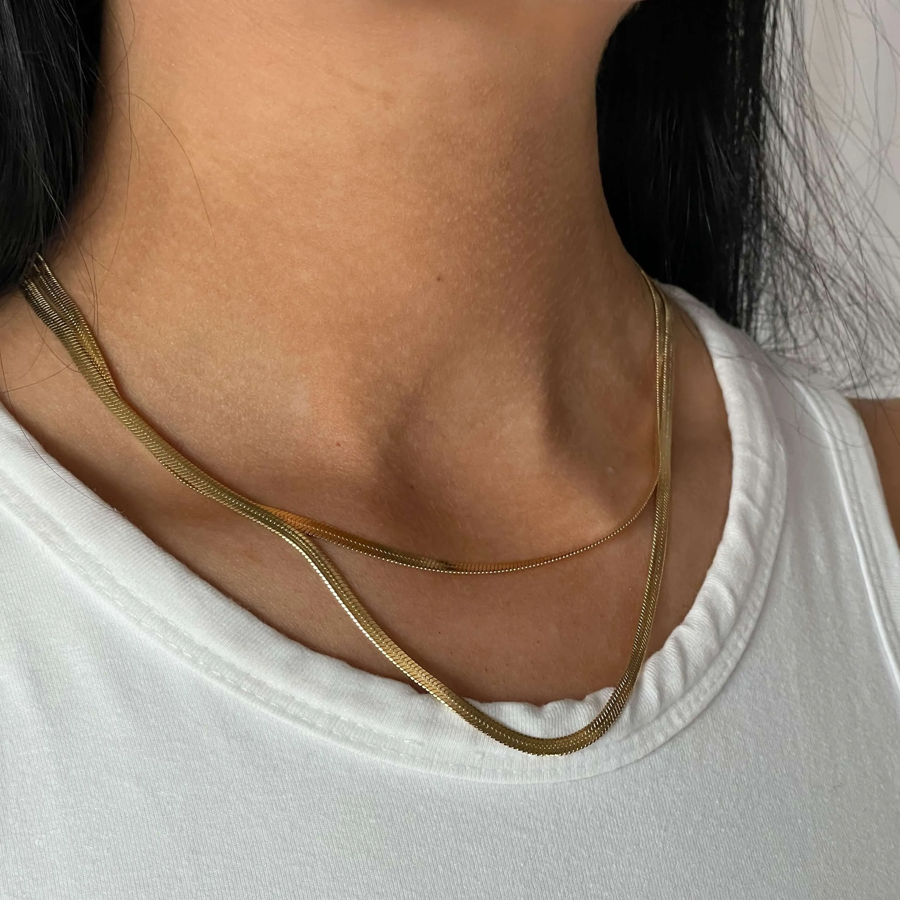 HERRINGBONE NECKLACE GOLD