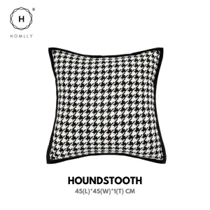 Homlly Houndstooth Decorative Pillow Cushion Covers (Set B)