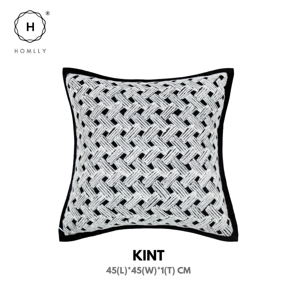 Homlly Houndstooth Decorative Pillow Cushion Covers (Set B)