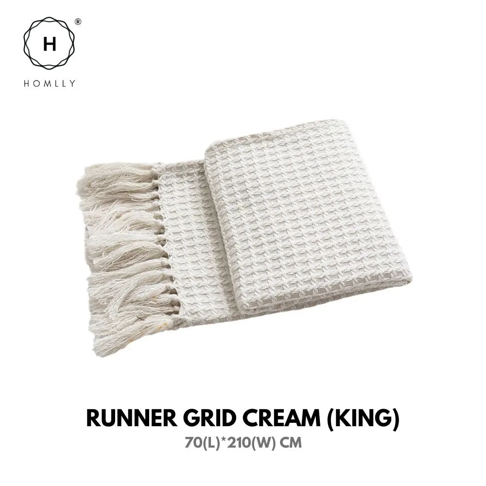 Homlly Houndstooth Decorative Pillow Cushion Covers with Bed Runner Throw