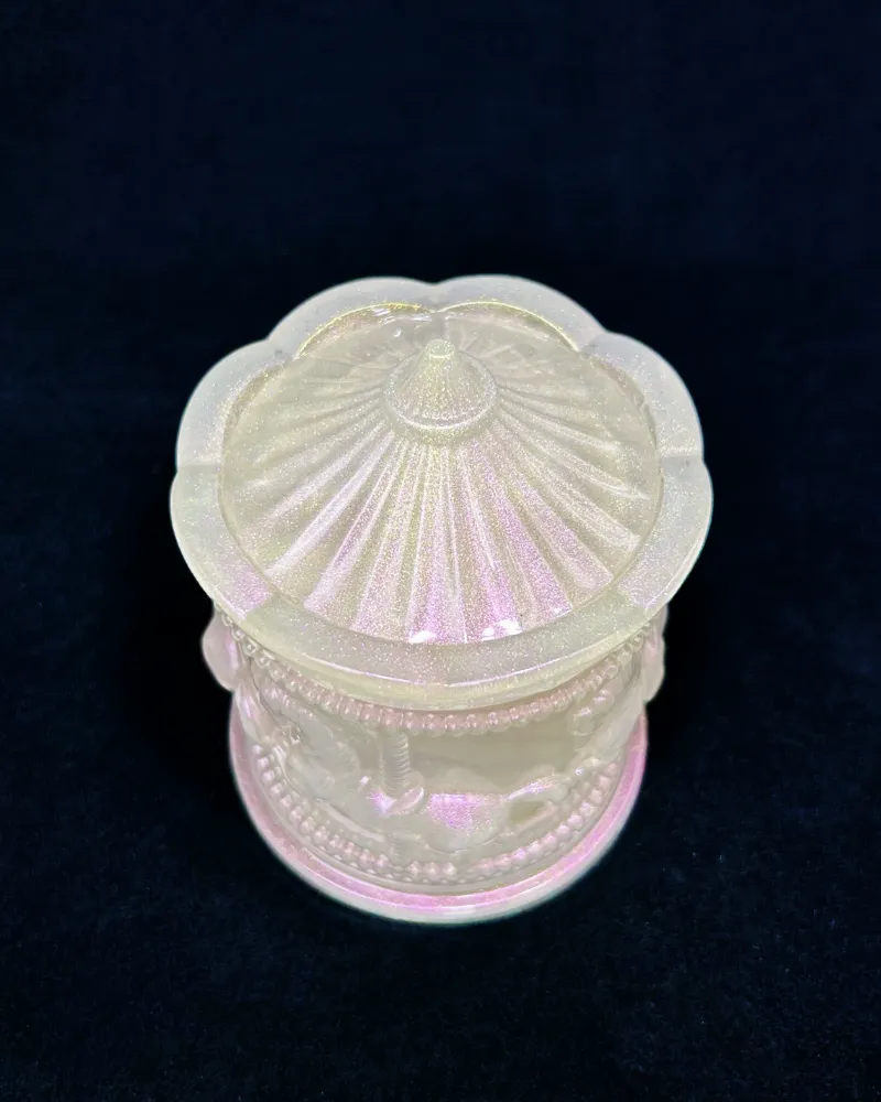 Horse Carousel Jewelry Resin Jar