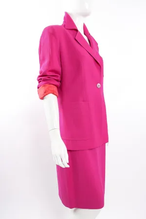 Hot Herringbone Jacket & Skirt Suit