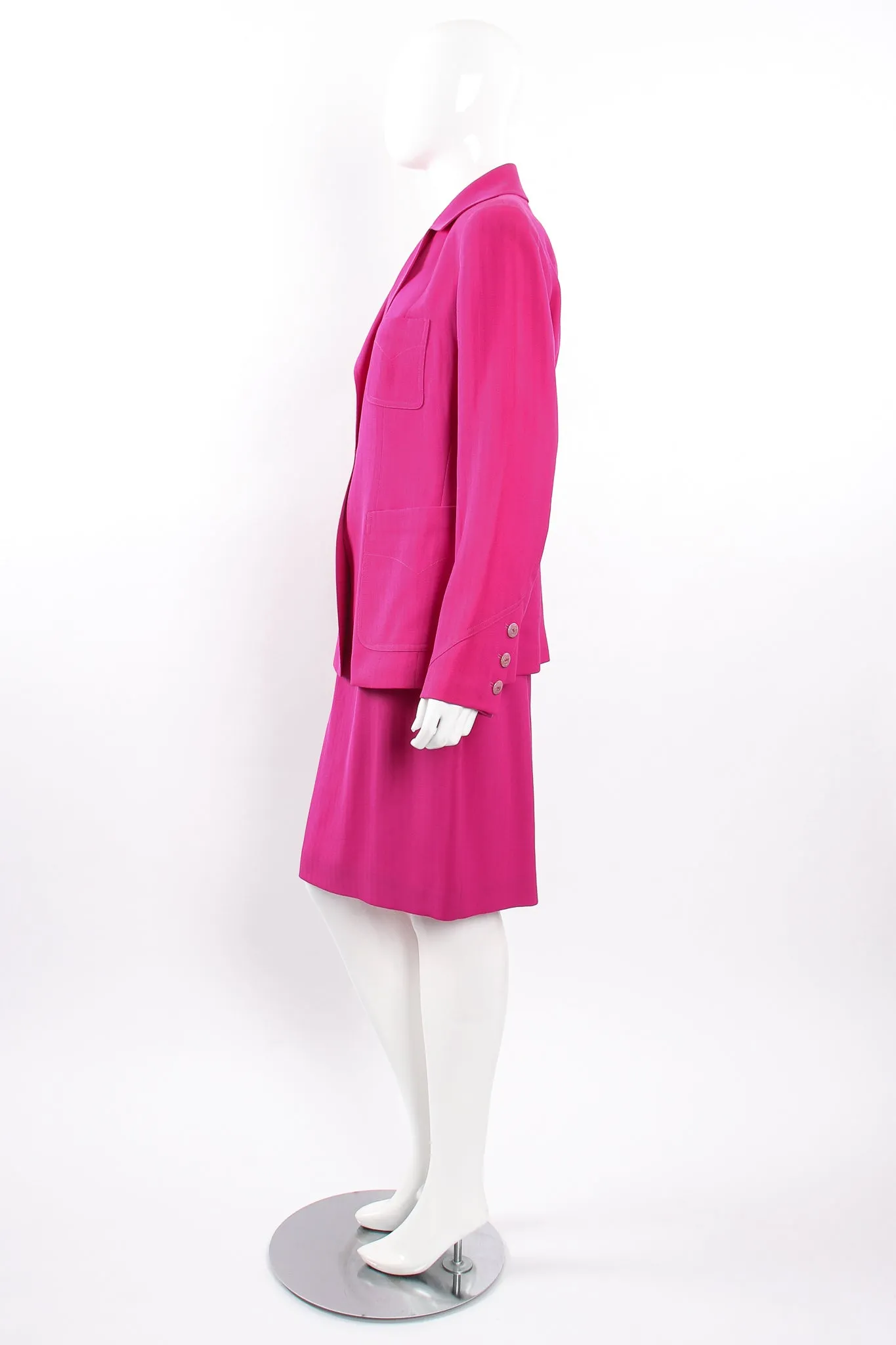 Hot Herringbone Jacket & Skirt Suit