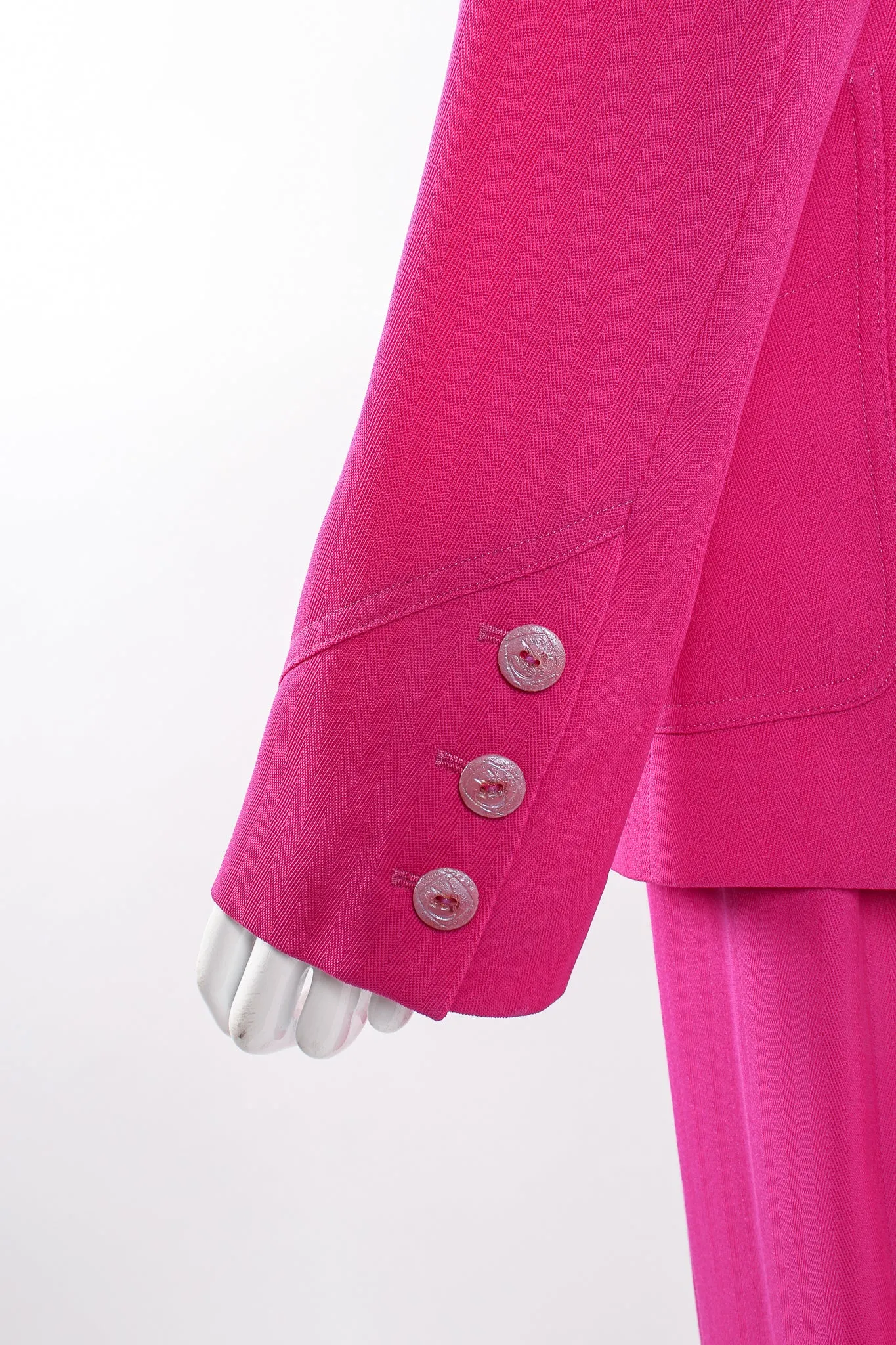 Hot Herringbone Jacket & Skirt Suit