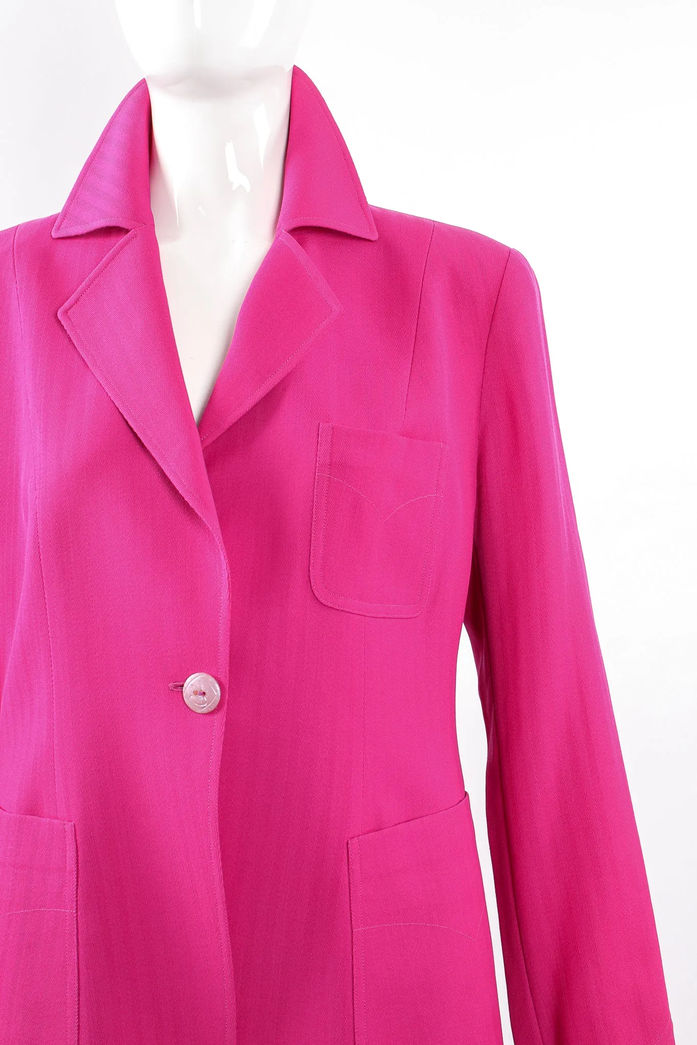 Hot Herringbone Jacket & Skirt Suit