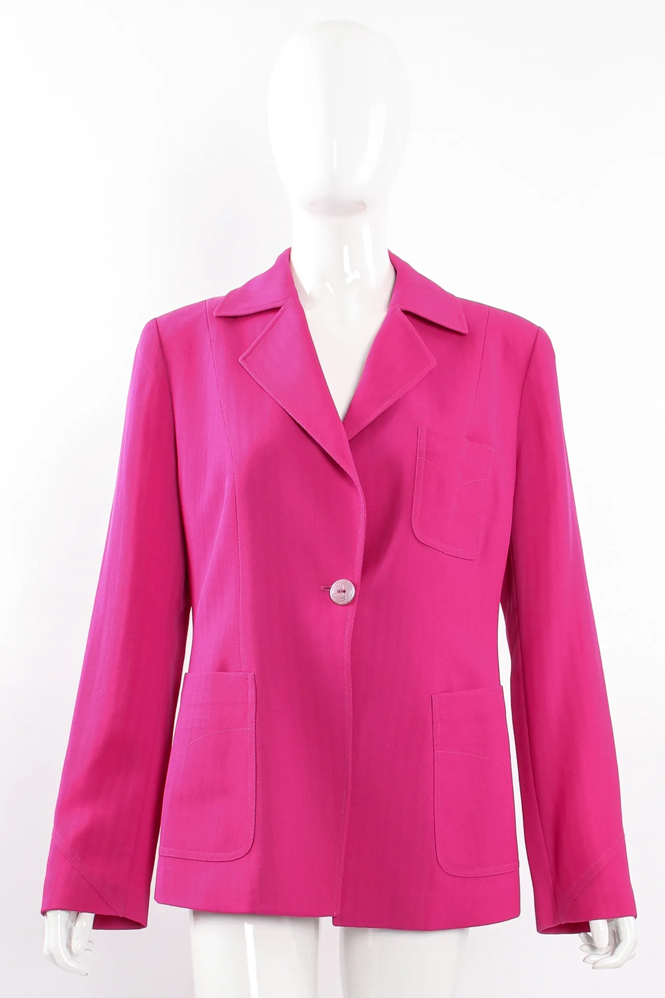 Hot Herringbone Jacket & Skirt Suit