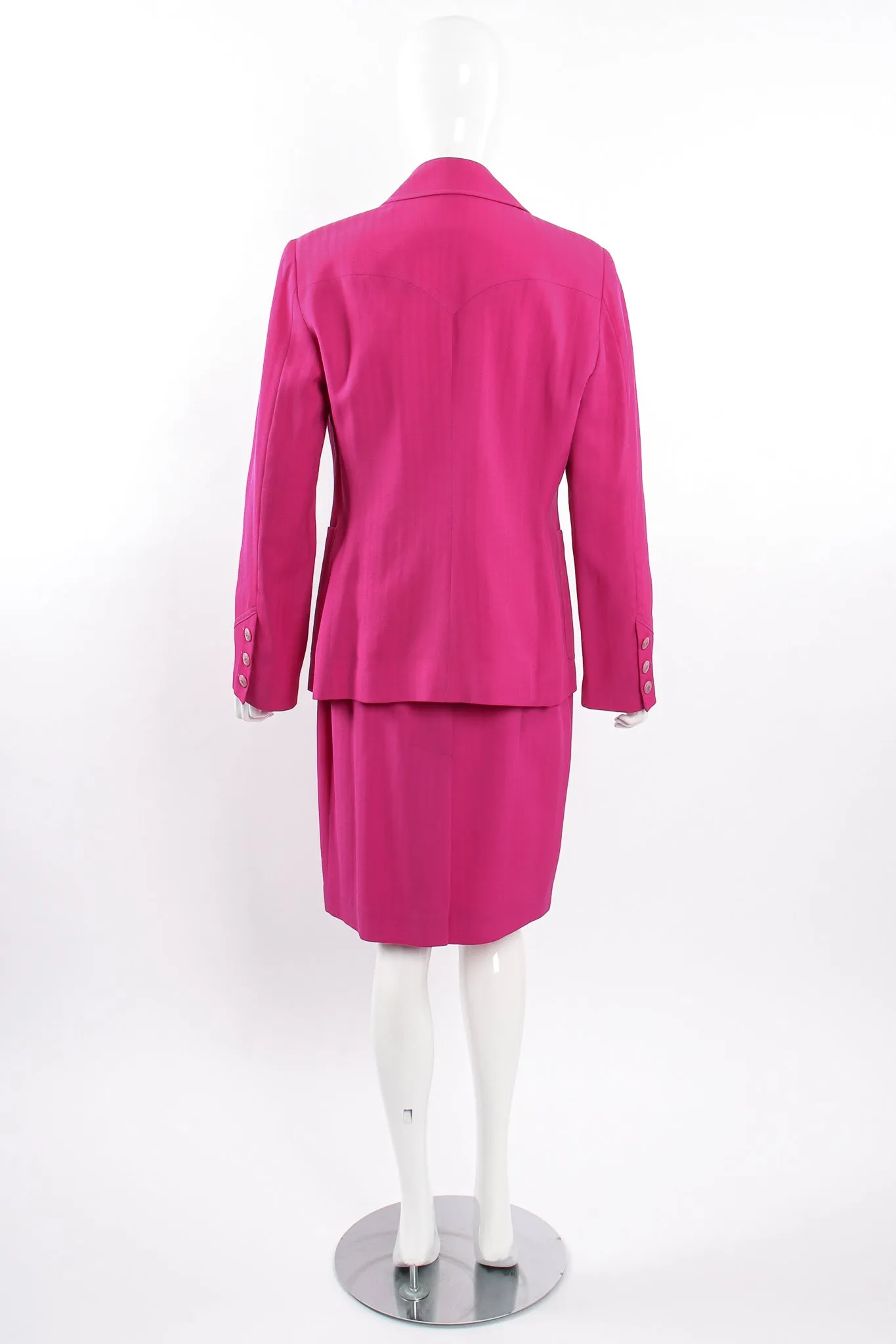 Hot Herringbone Jacket & Skirt Suit