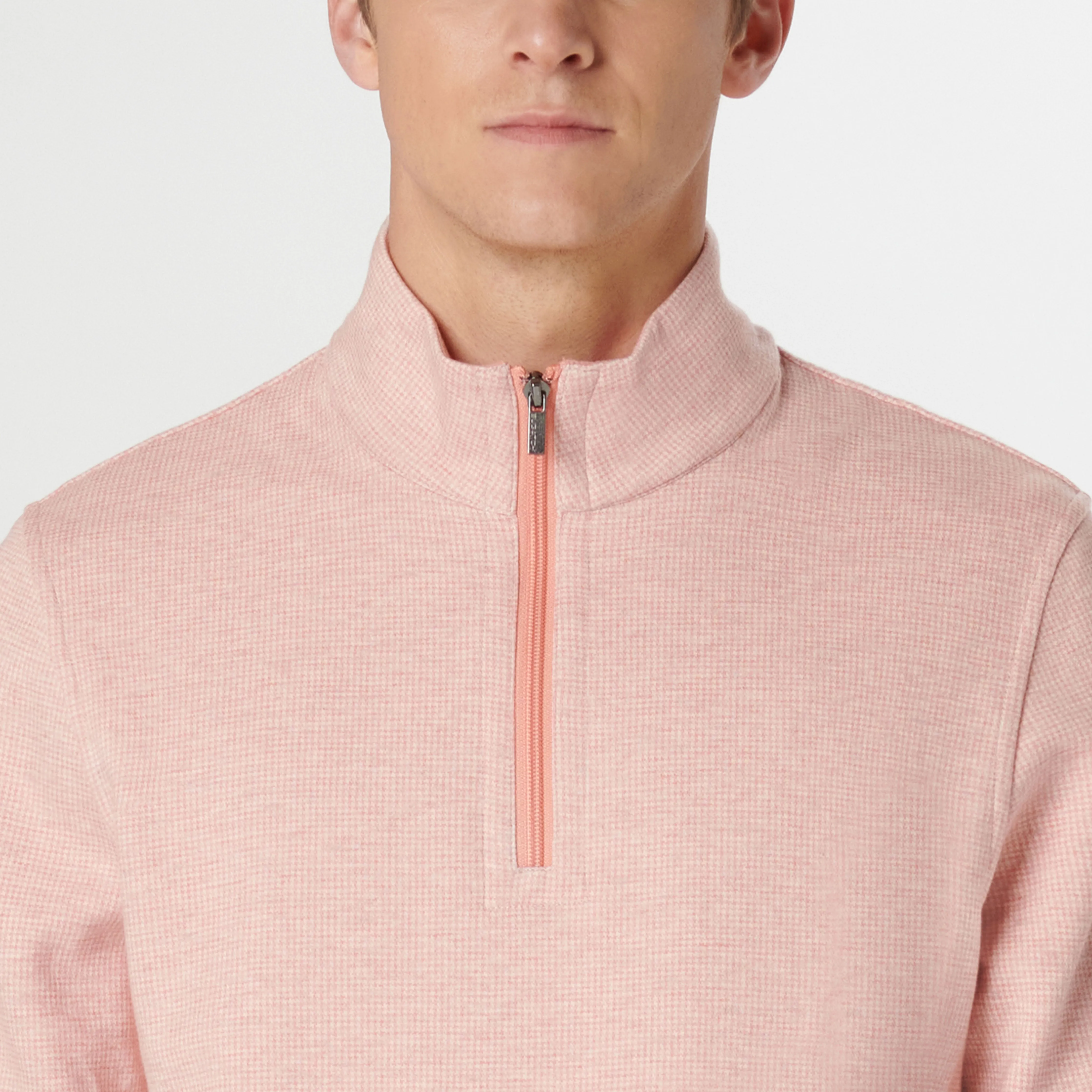 Hound's Tooth Quarter Zip Pullover