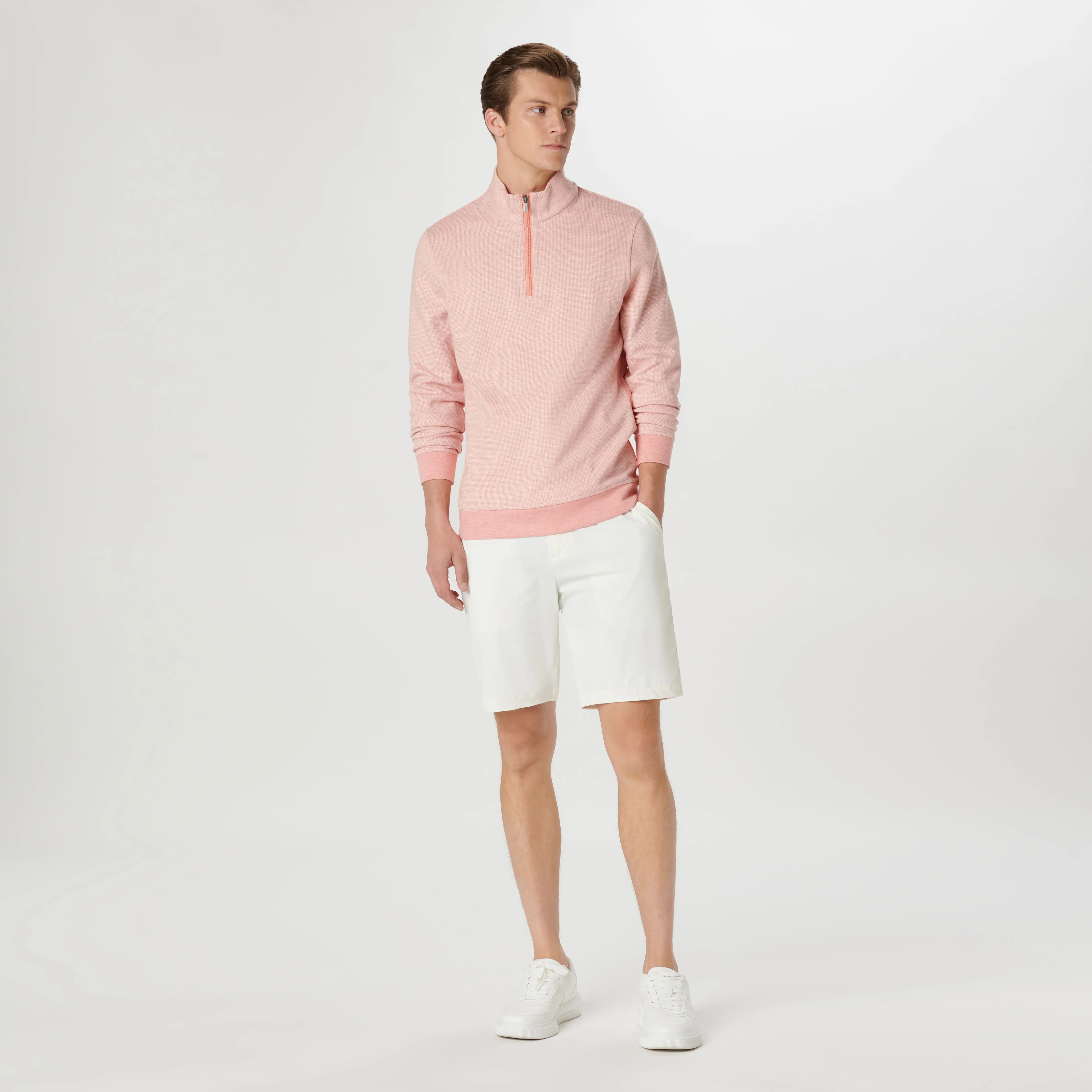 Hound's Tooth Quarter Zip Pullover