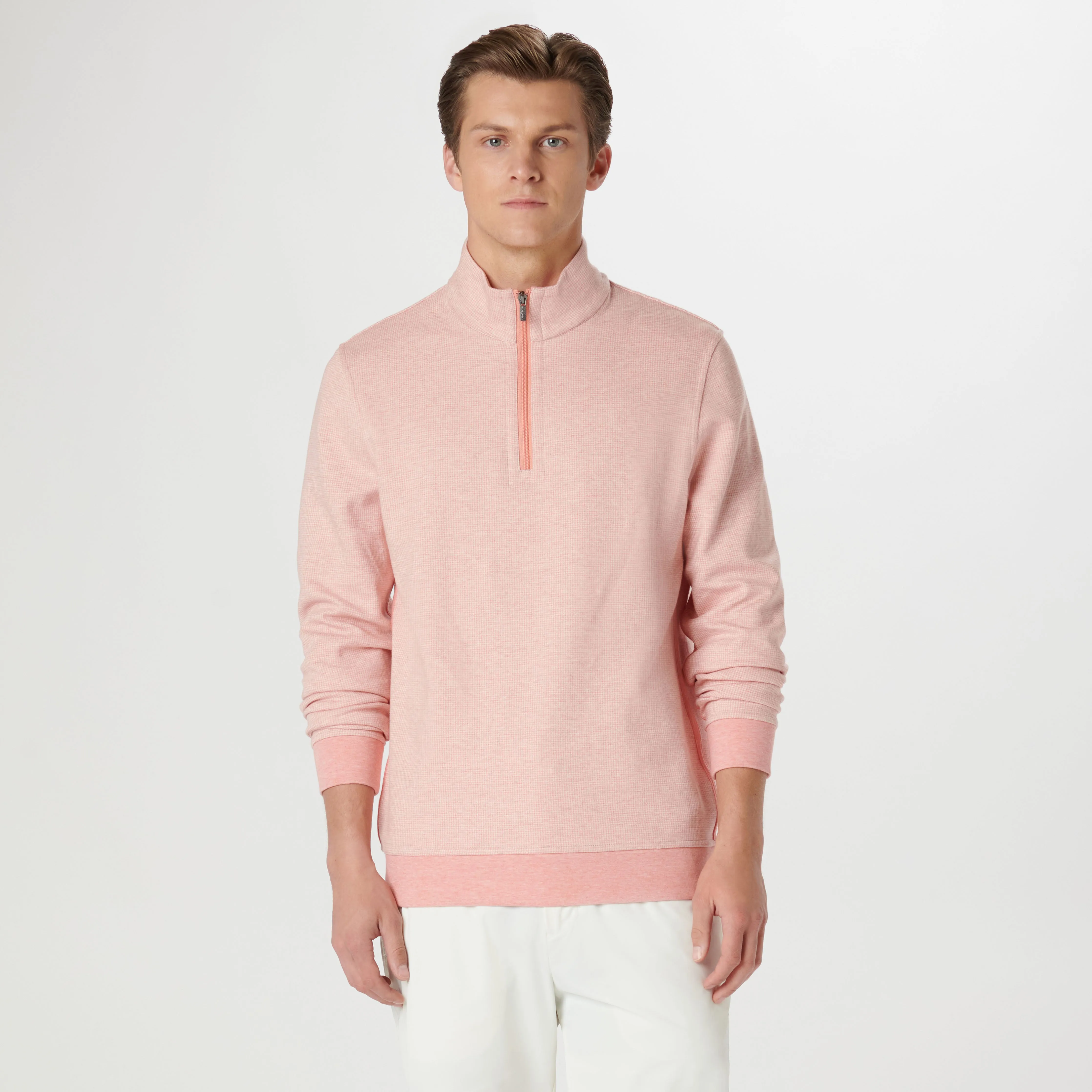 Hound's Tooth Quarter Zip Pullover
