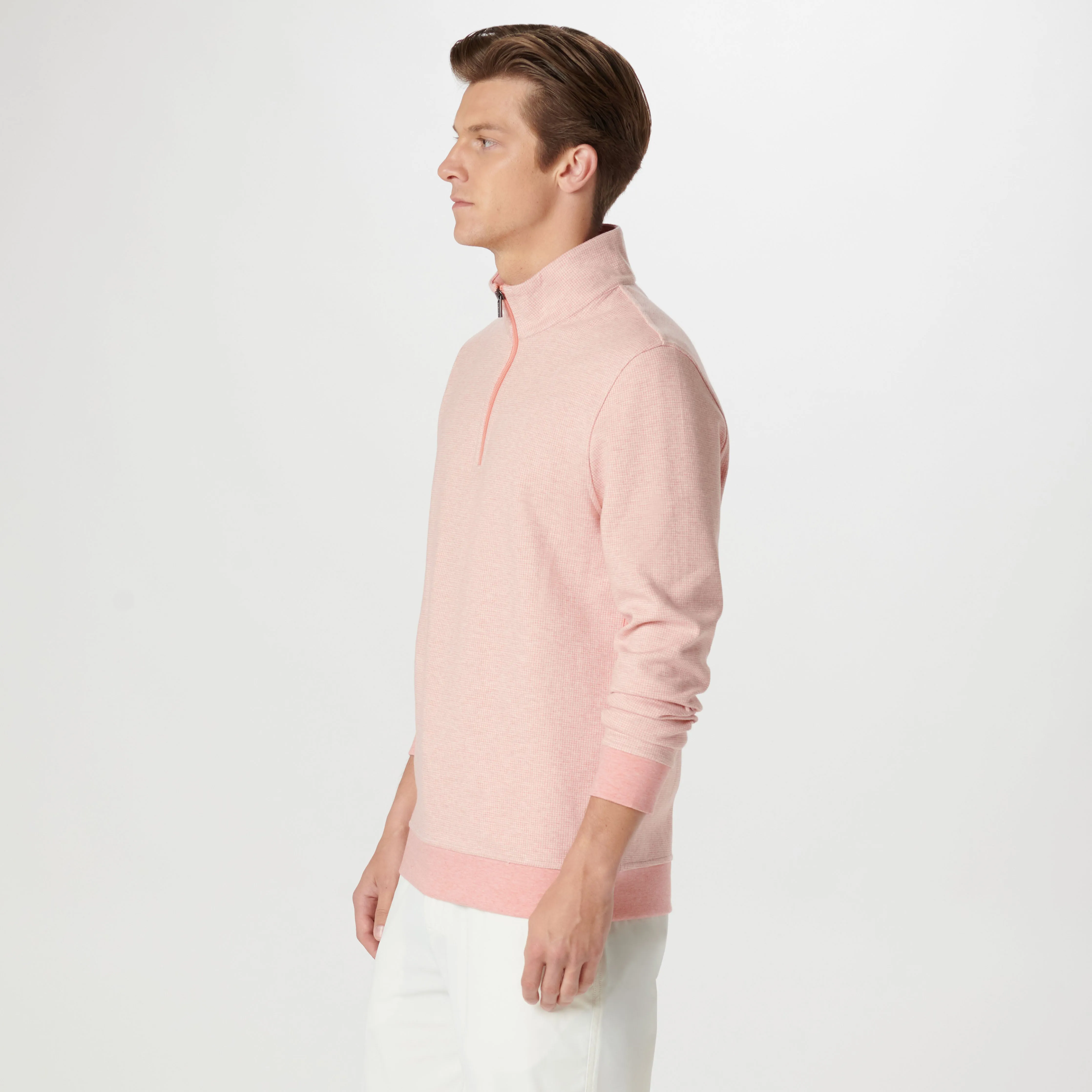 Hound's Tooth Quarter Zip Pullover