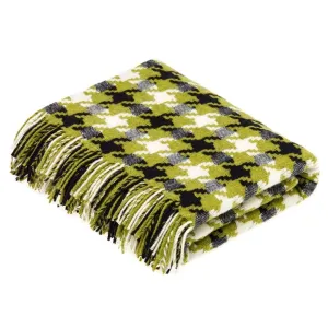 Houndstooth Blanket - Lime