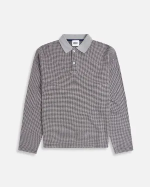 Houndstooth Jacquard Knit Rugby