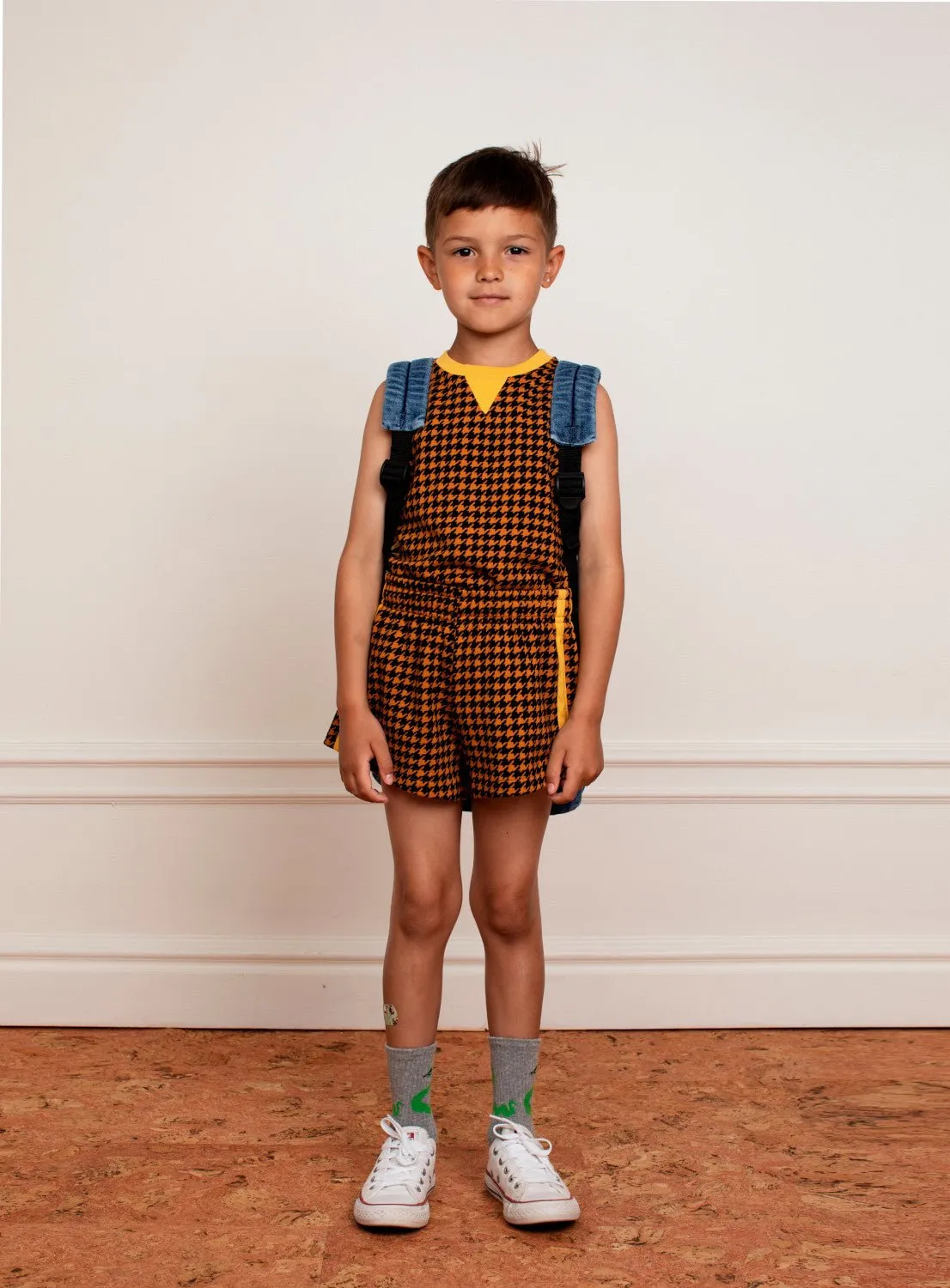 Houndstooth Tank Top by Mini Rodini