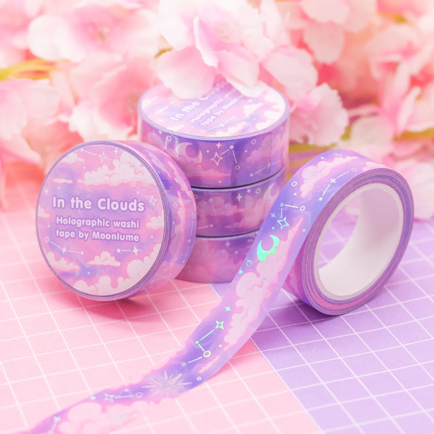 In the Clouds - holographic foil washi tape