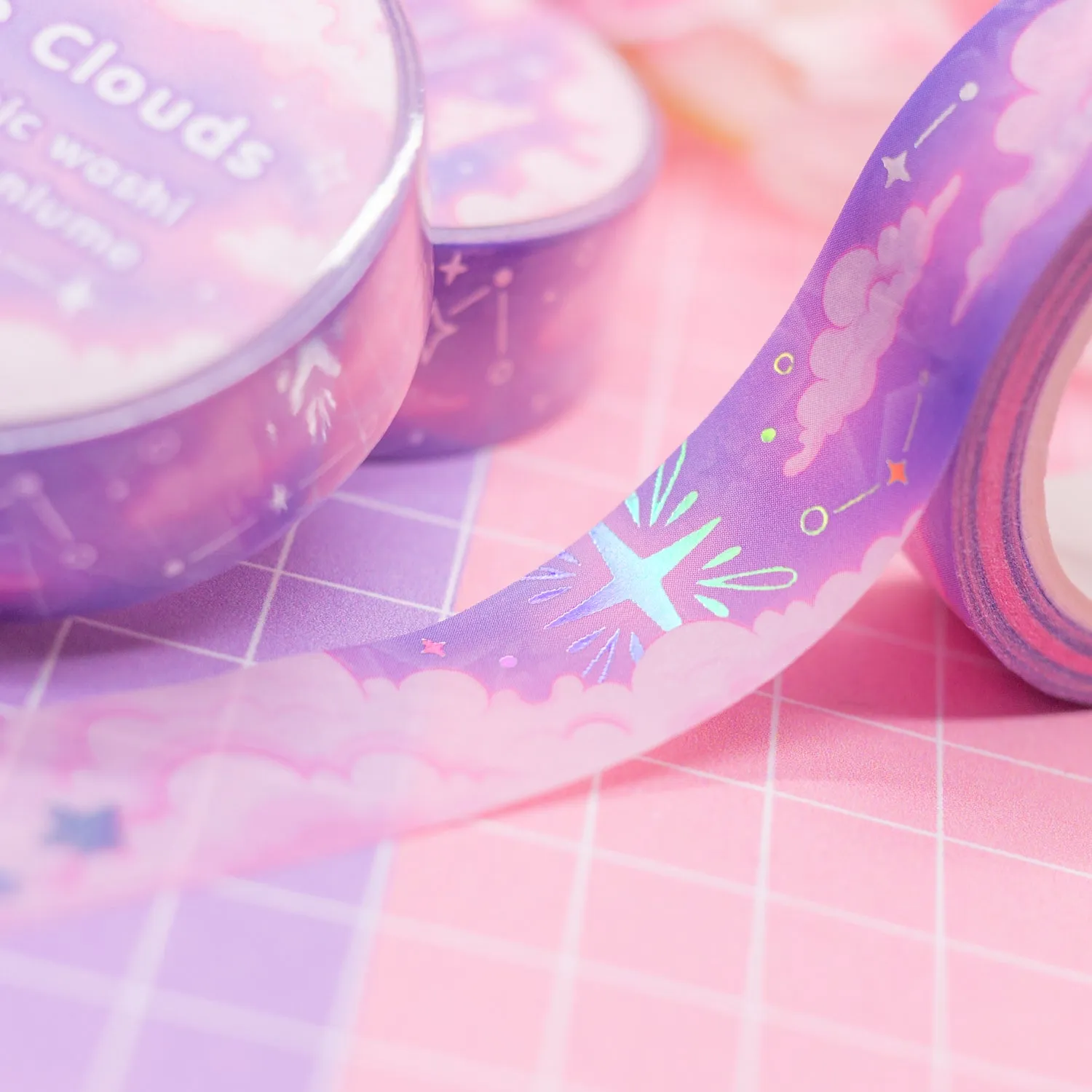 In the Clouds - holographic foil washi tape
