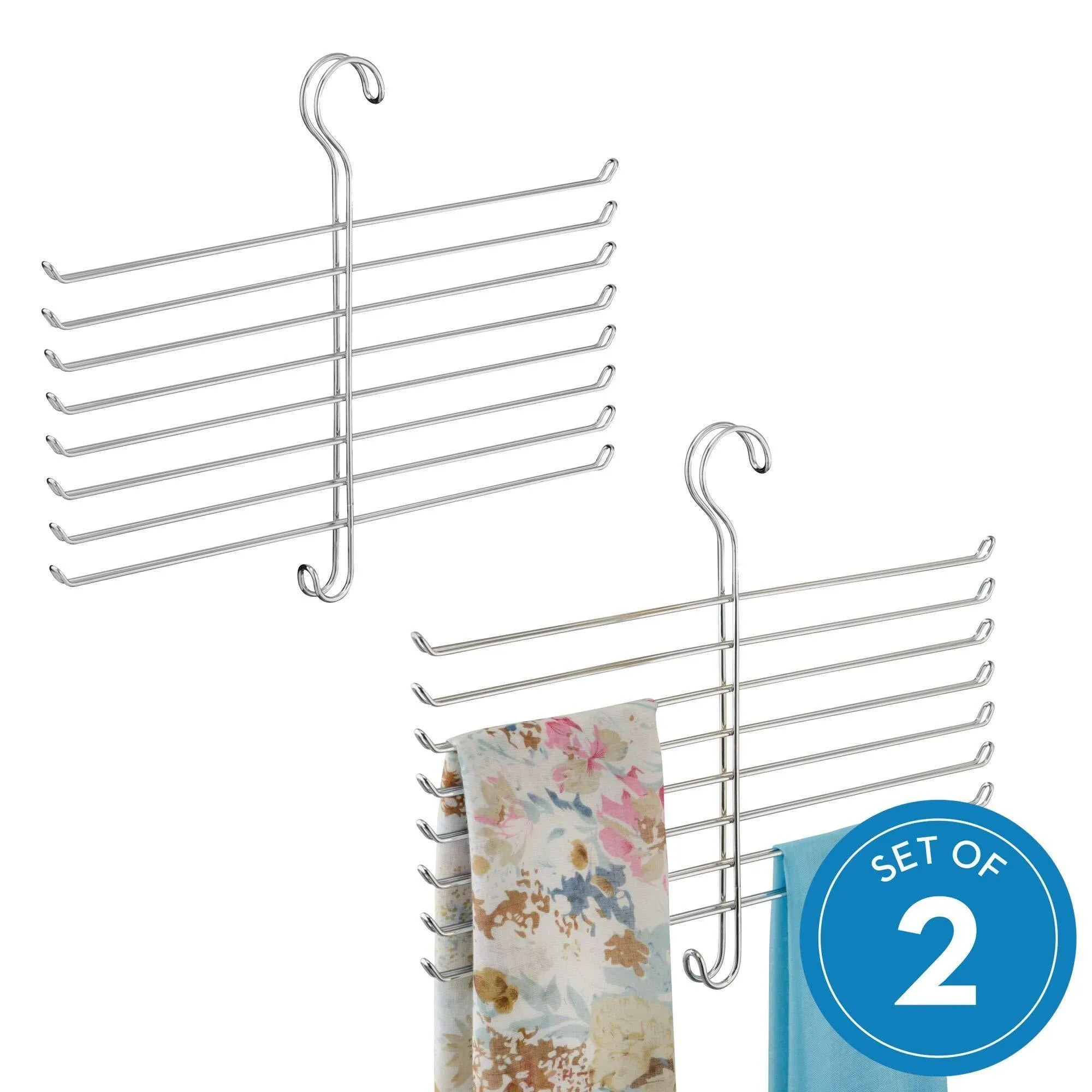 InterDesign Classico Spine Scarf Closet Organizer Hanger - Set of 2 Holder
