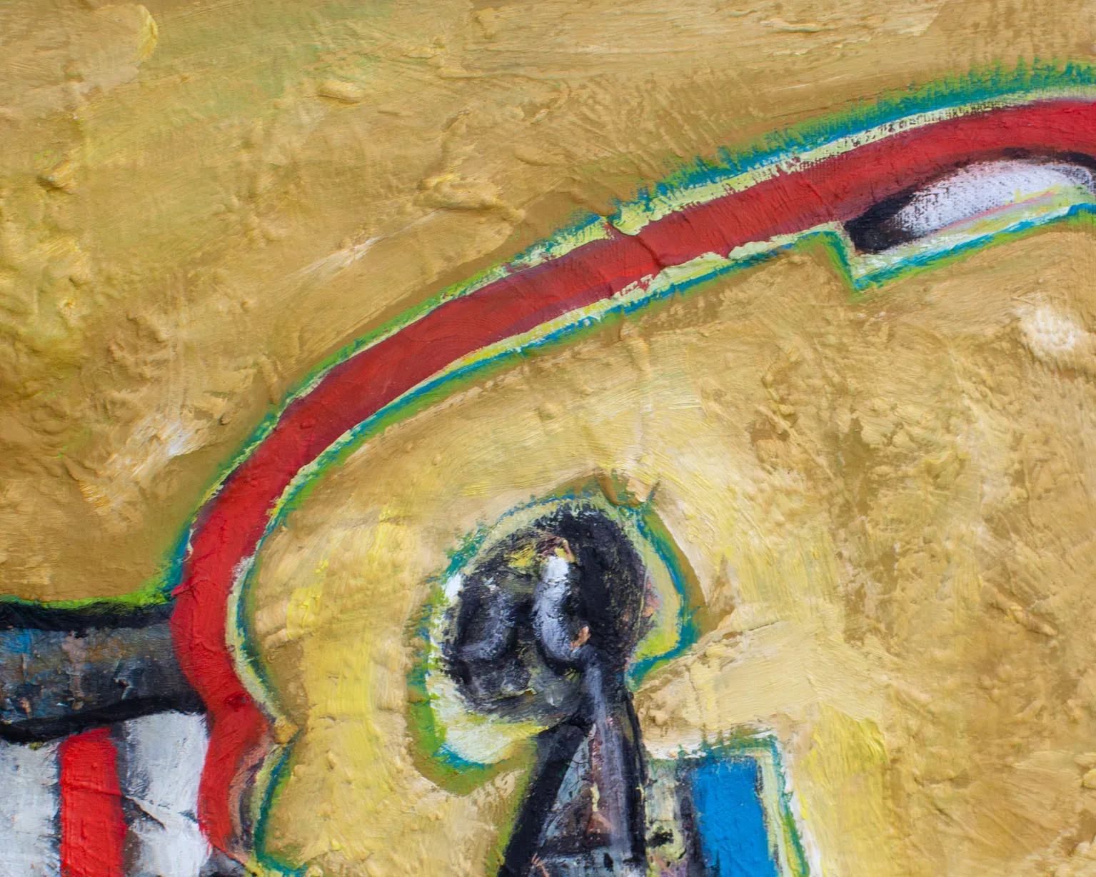 James L. Bruch 1960s Abstract Oil on Canvas Painting