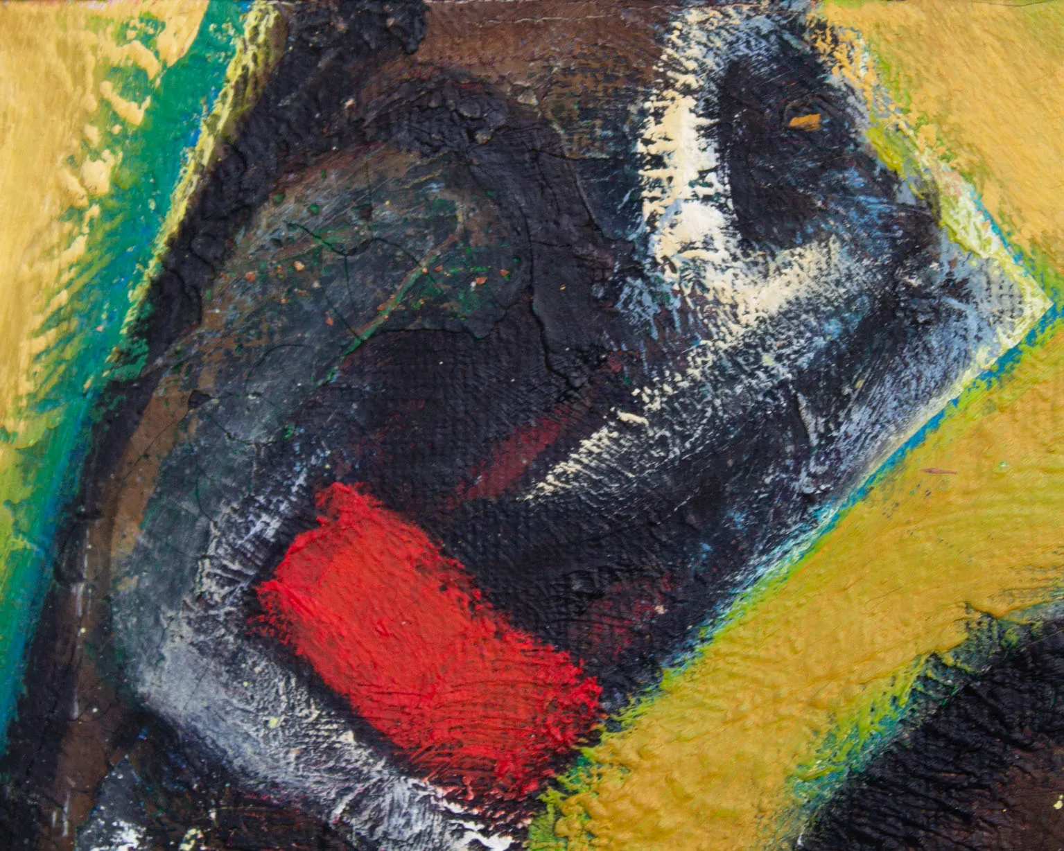 James L. Bruch 1960s Abstract Oil on Canvas Painting