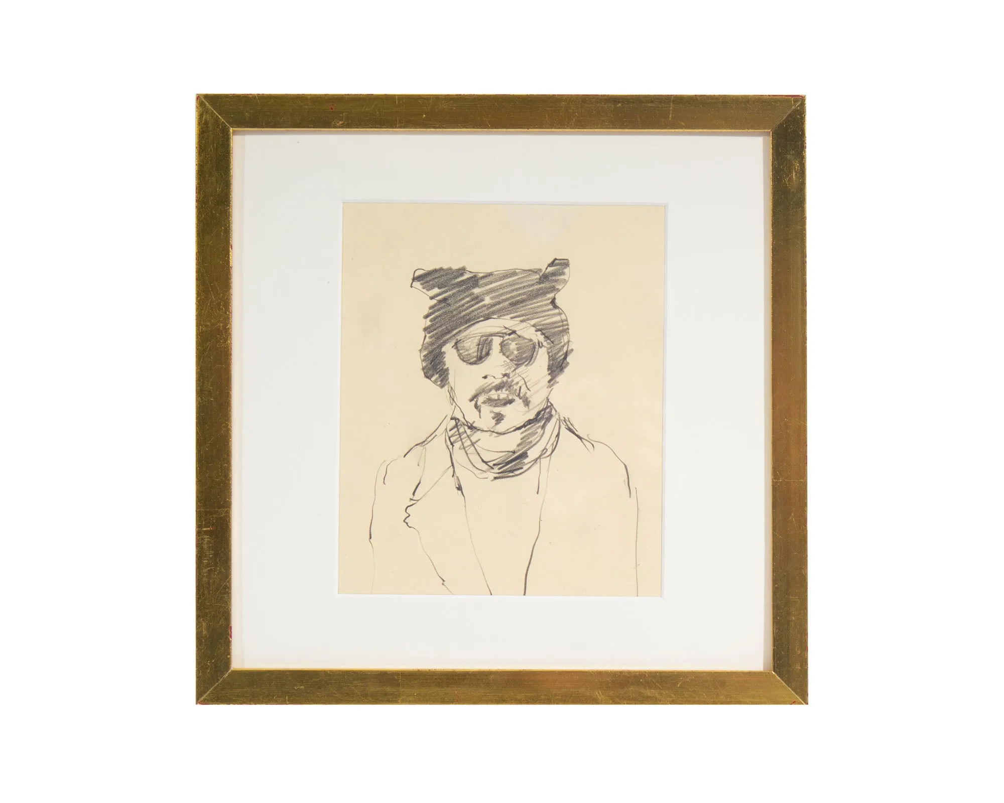 James L. Bruch Abstract Charcoal Portrait Drawing