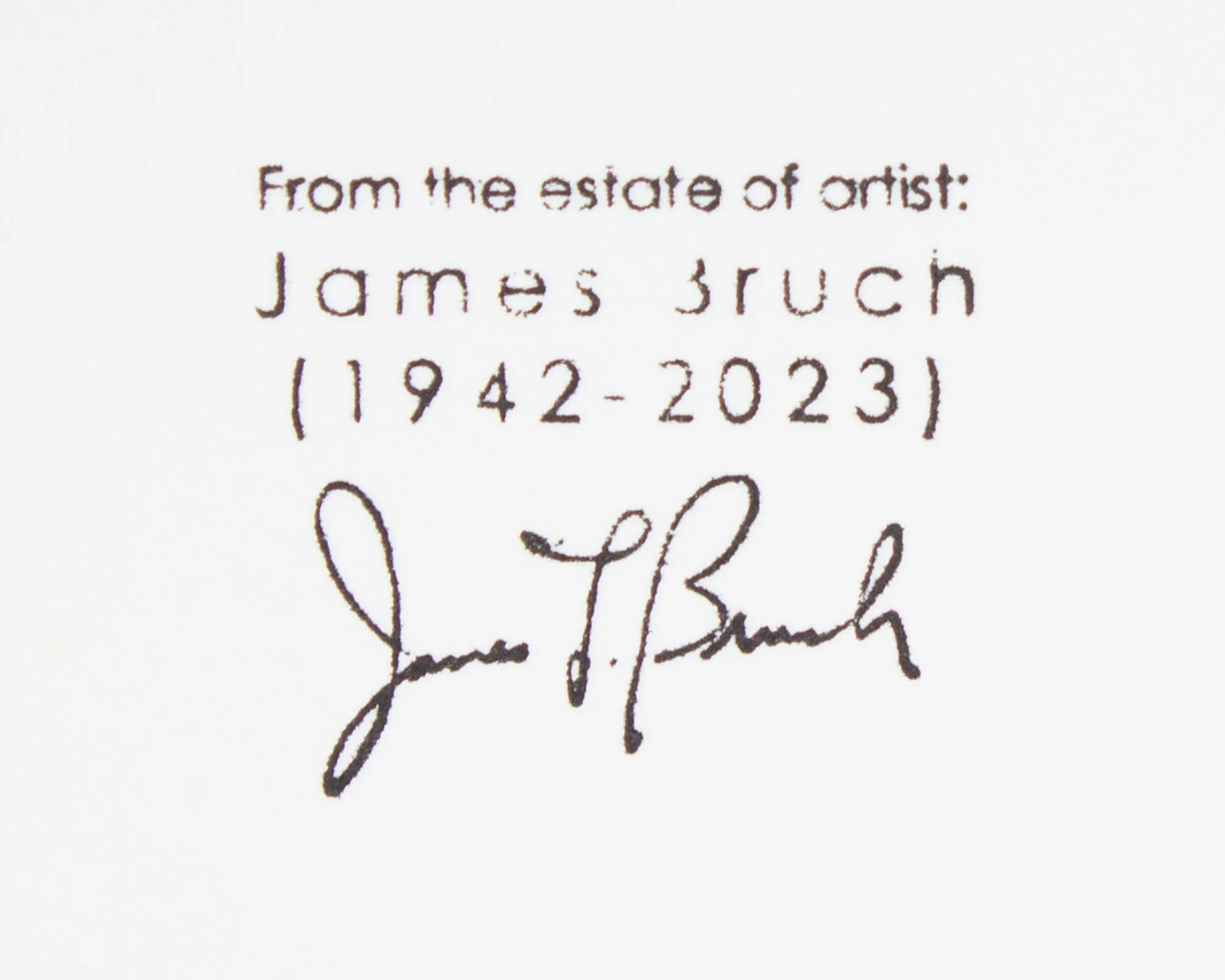 James L. Bruch Abstract Charcoal Portrait Drawing