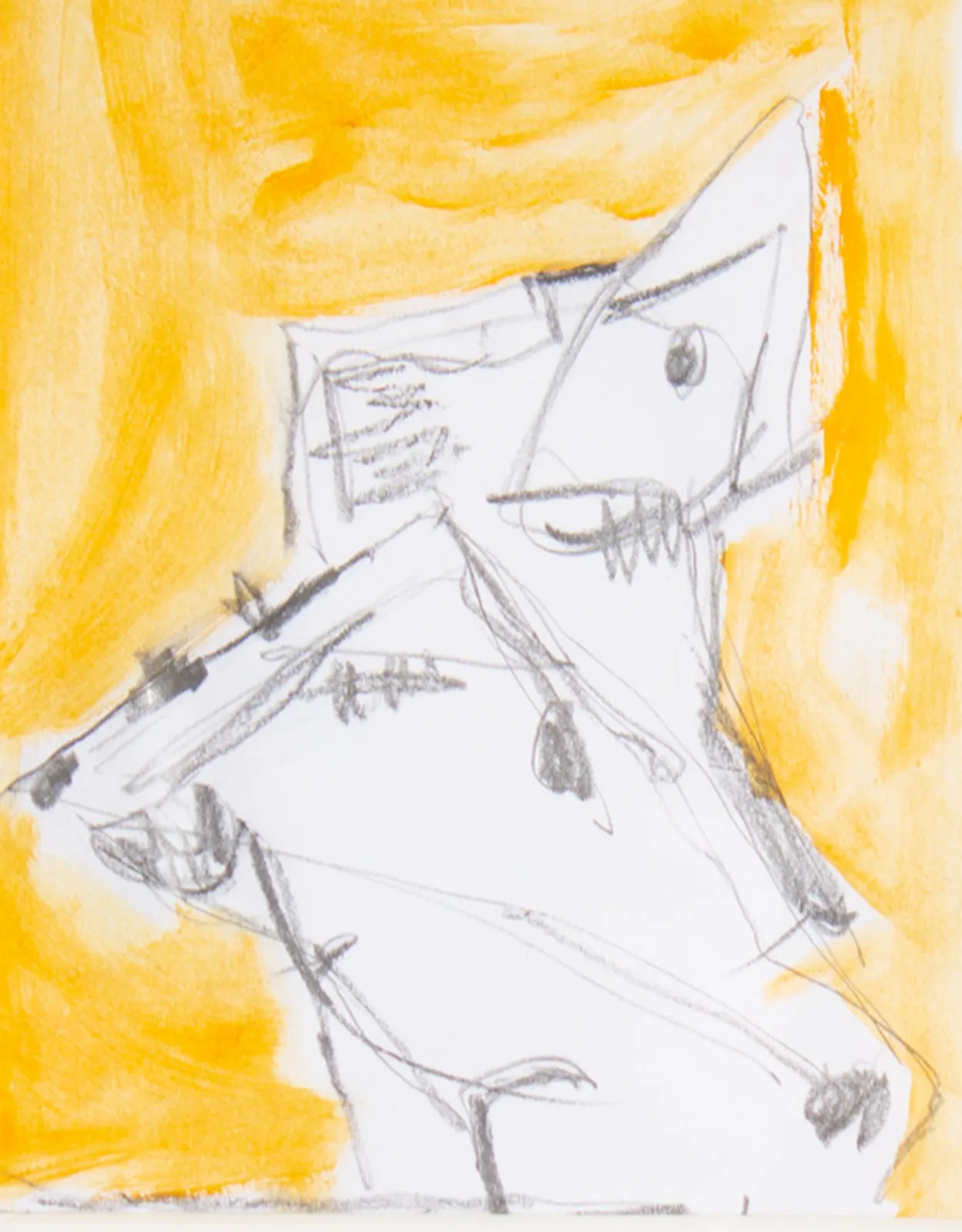 James L. Bruch Abstract Mixed Media Drawing